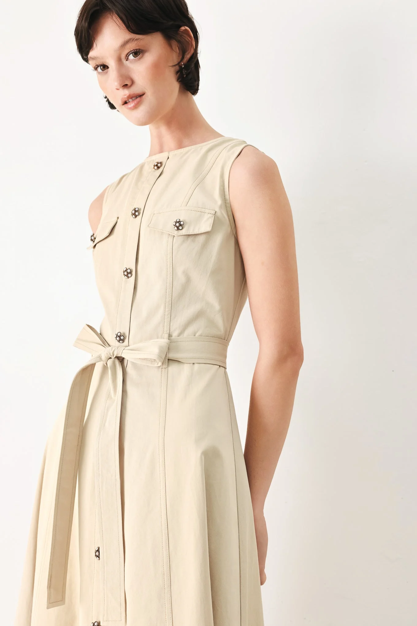 Dune Daydream Woven Midi Dress - Image 4