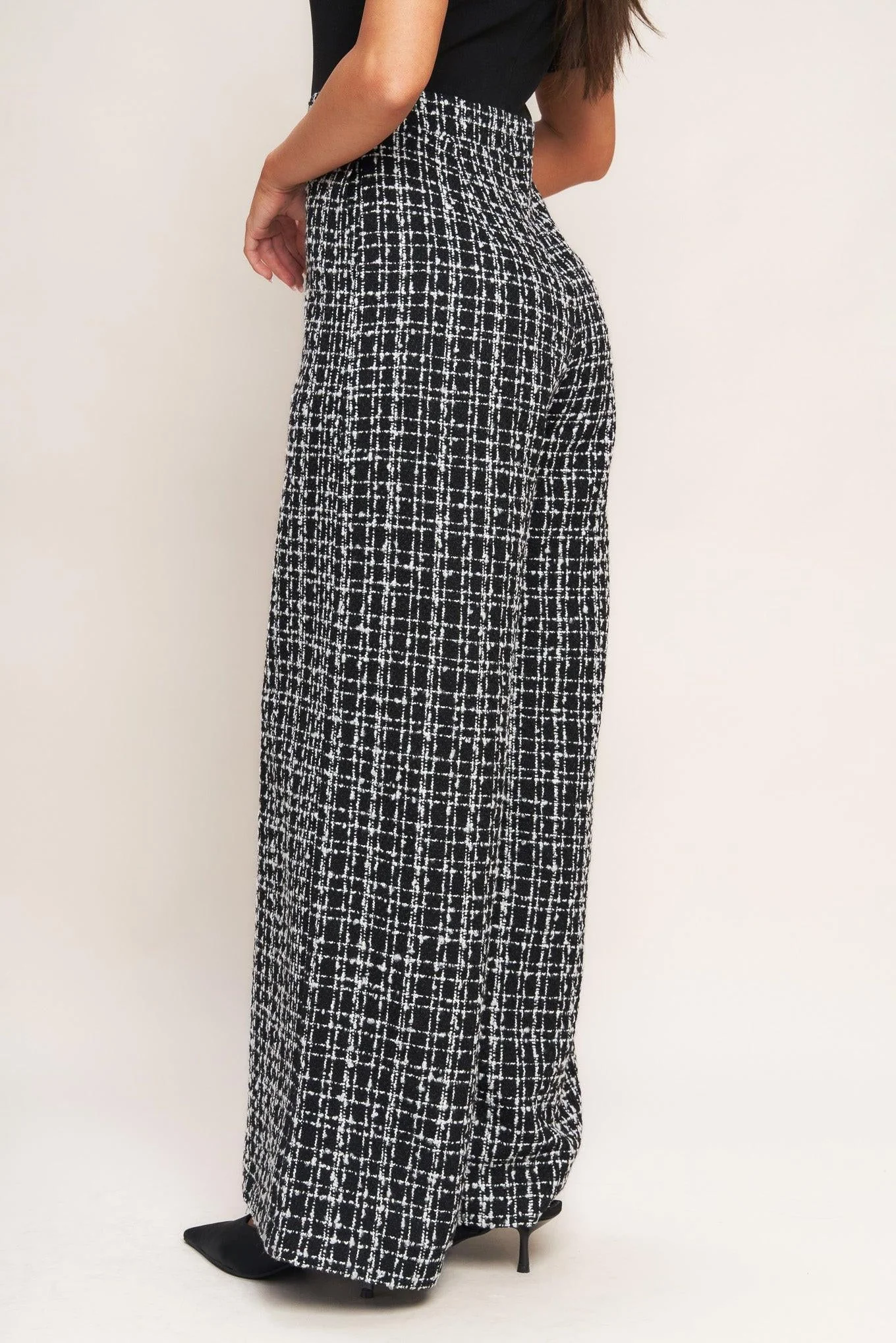 Échec Parisien Knit Top and Tweed Pant Jumpsuit - Image 3