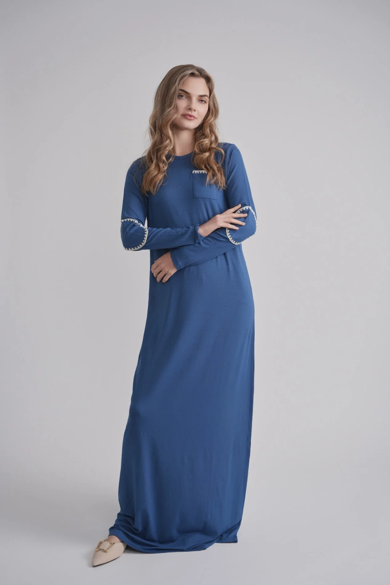 Ecru Stitch Nursing Nightgown - Image 4