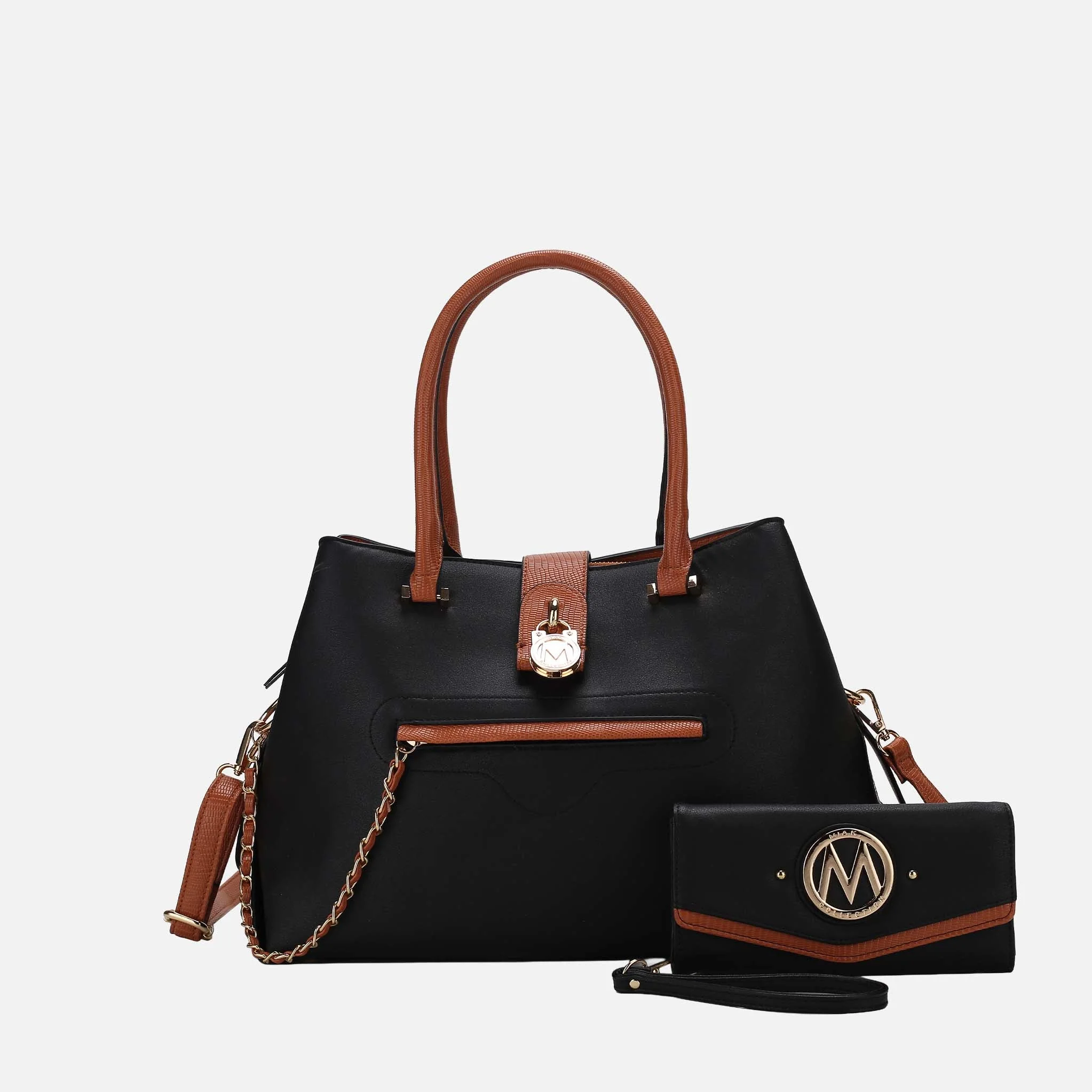 Edith Vegan Leather Women Tote Bag With wallet - Image 3