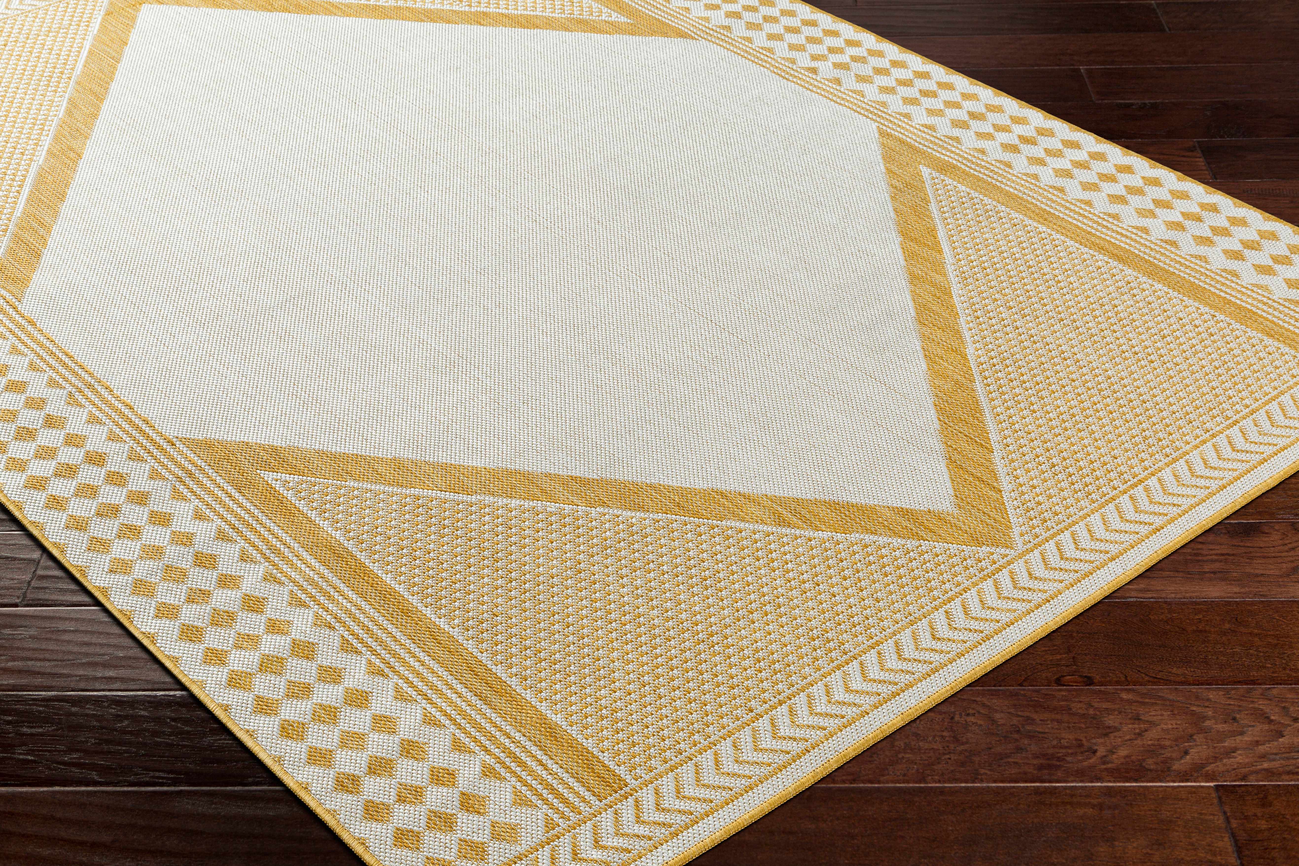 Efrem Mustard Outdoor Carpet Area Rug - Clearance - Image 7