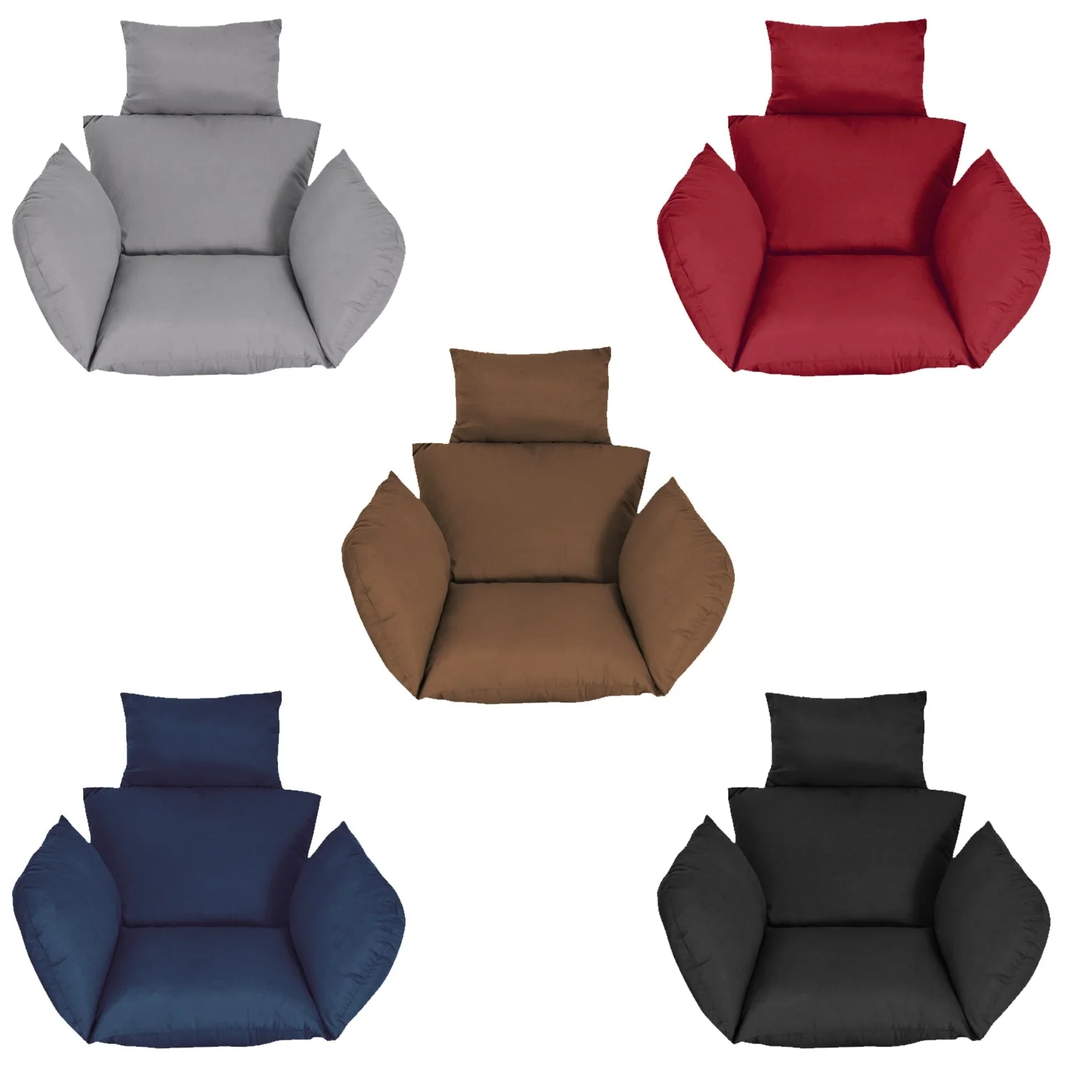 Egg Chair Cushion Hanging Basket Seat Cushion Thicken Soft Egg Swing Chair Pad Hanging Egg Chair Cushion with Headrest - Image 6