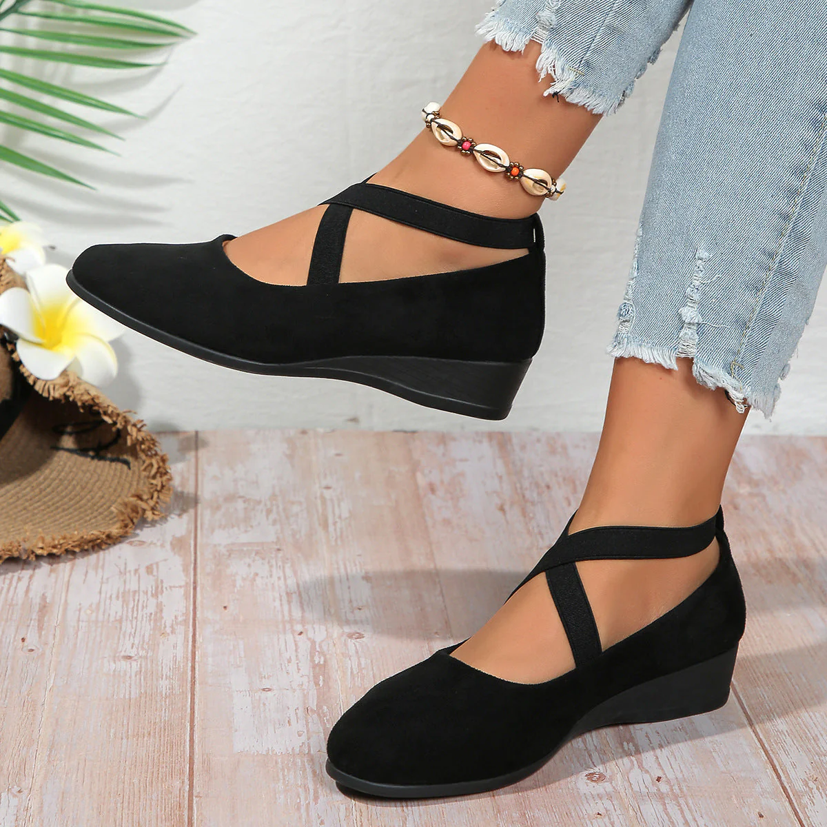 Elastic Band Platform Wedge Pumps – 6 Colors EU 35–43 - Image 11