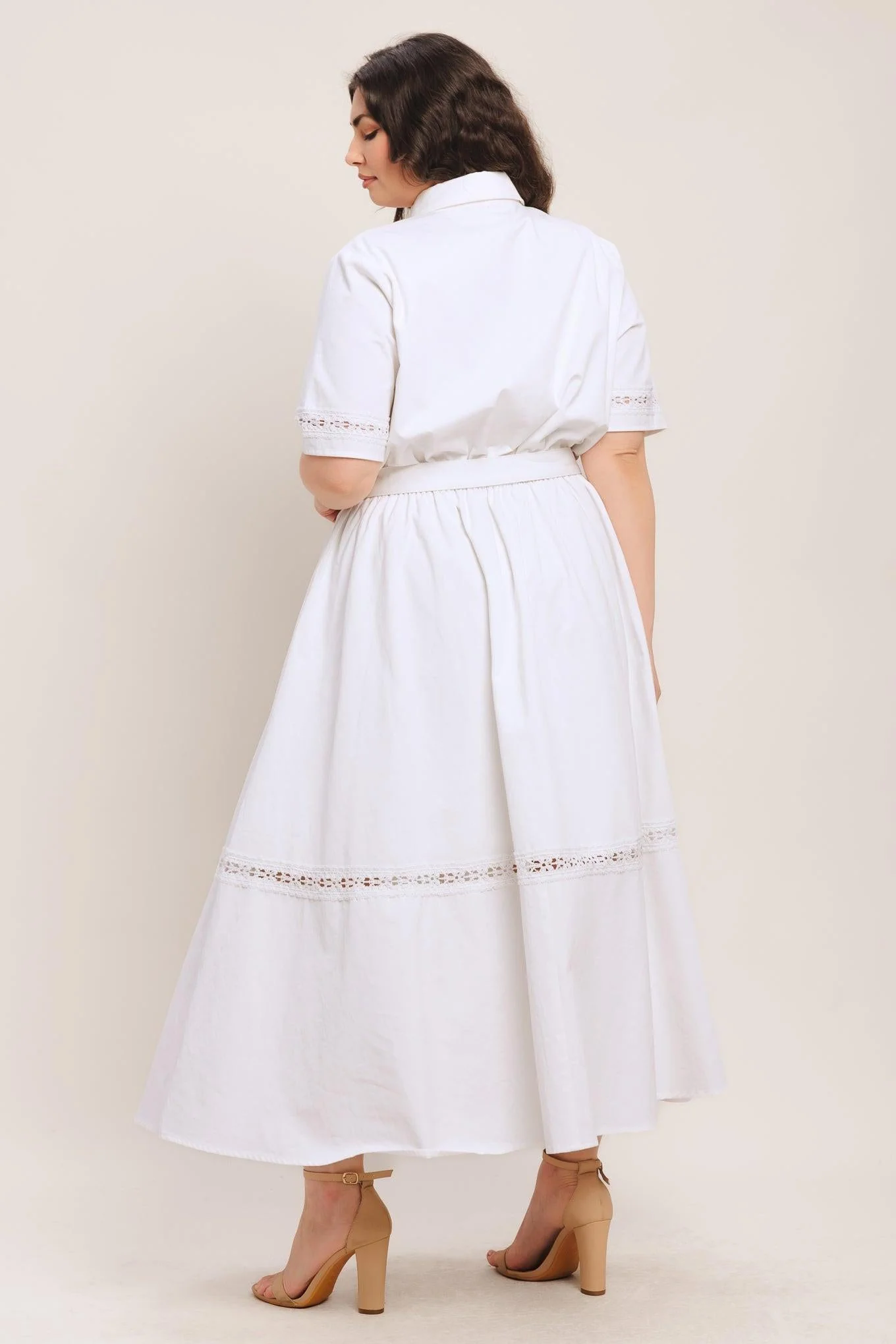 Elegant Encounter Woven Midi Dress - Image 9