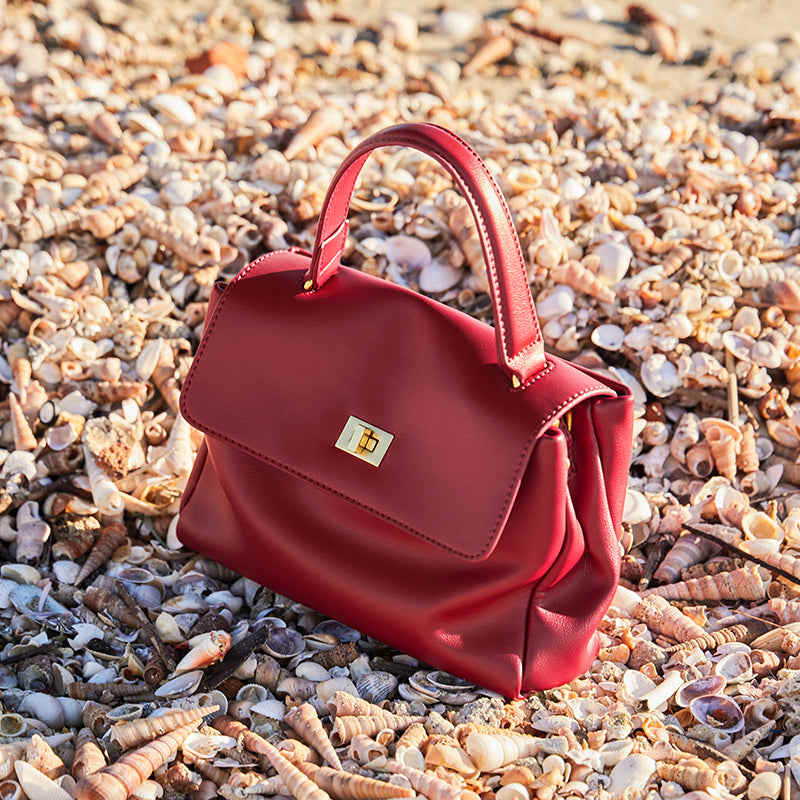Elegant Leather Satchel Bag - Image 19