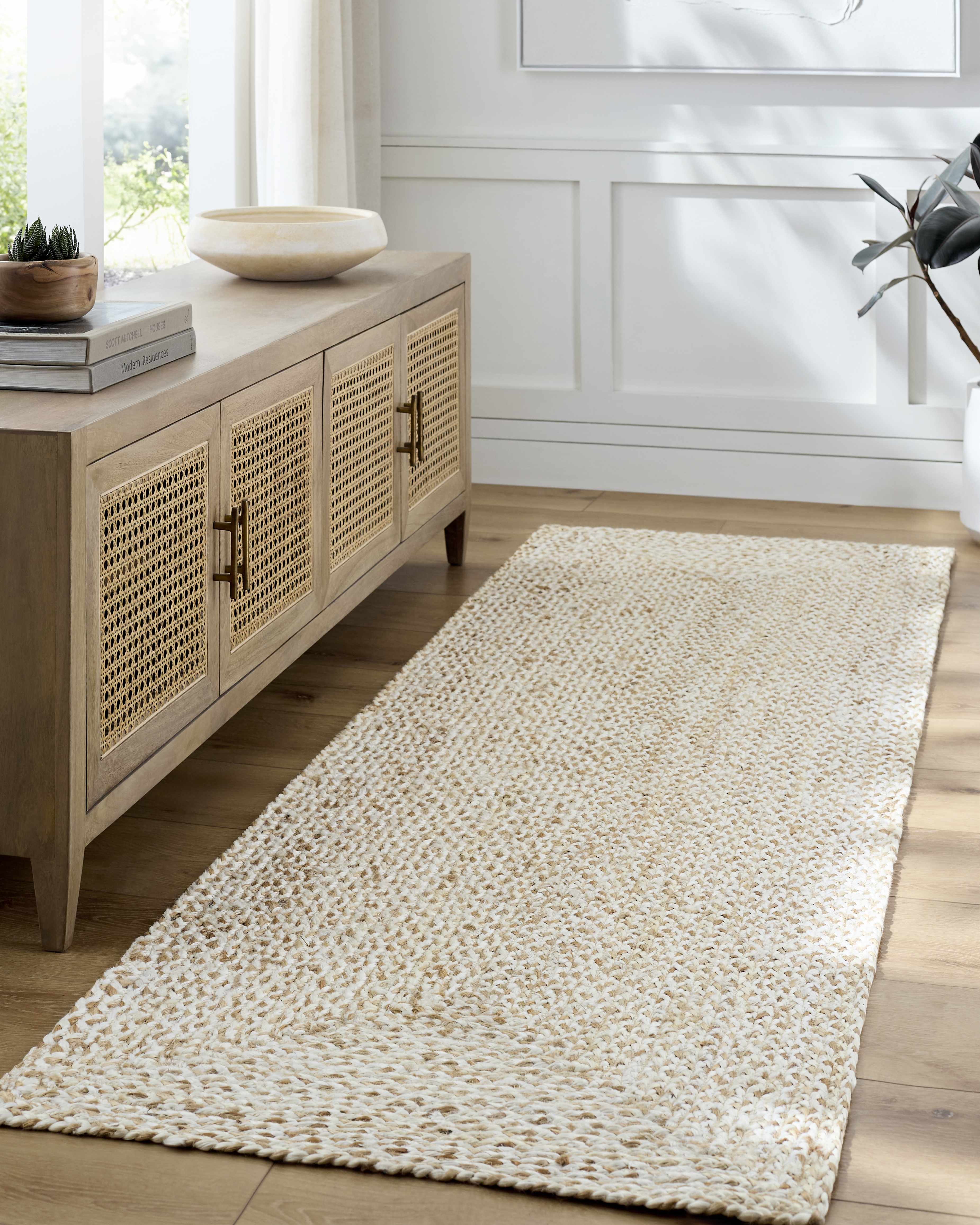 Elkie Cream Jute Area Rug - Image 9