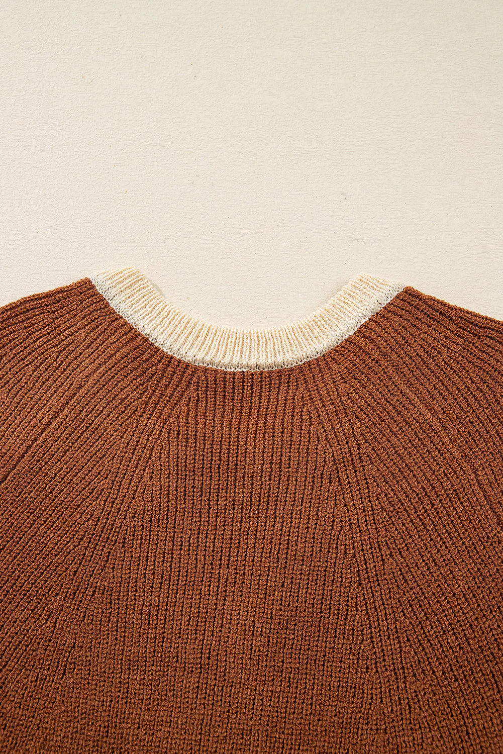 Ember Contrast Color V Neckline Knit Cardigan - Image 8