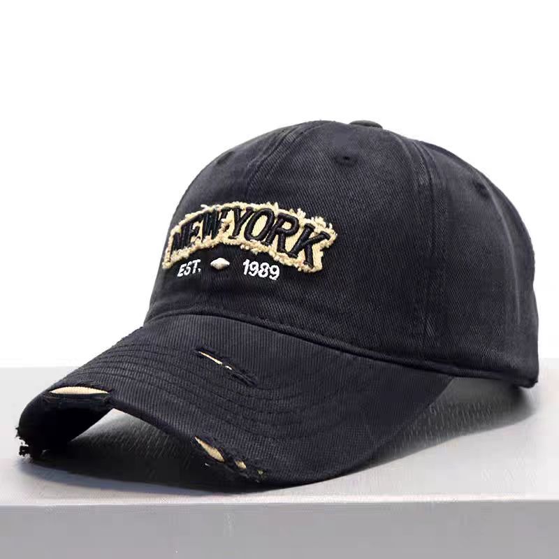 Embroidered Letter Denim Baseball Cap – Soft Crown - Image 3