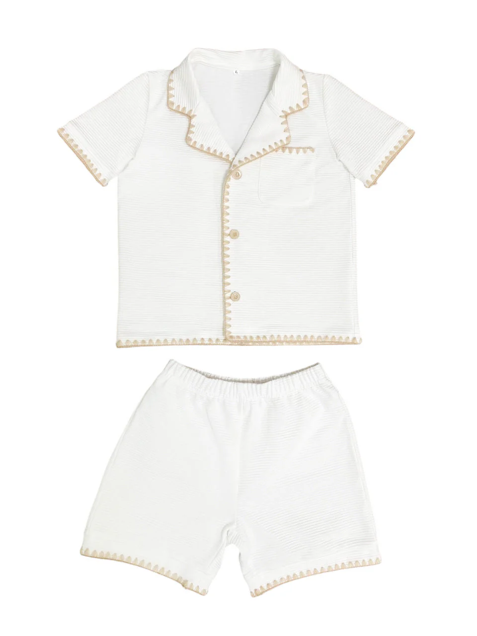 Embroidered White Boys Set - Image 3