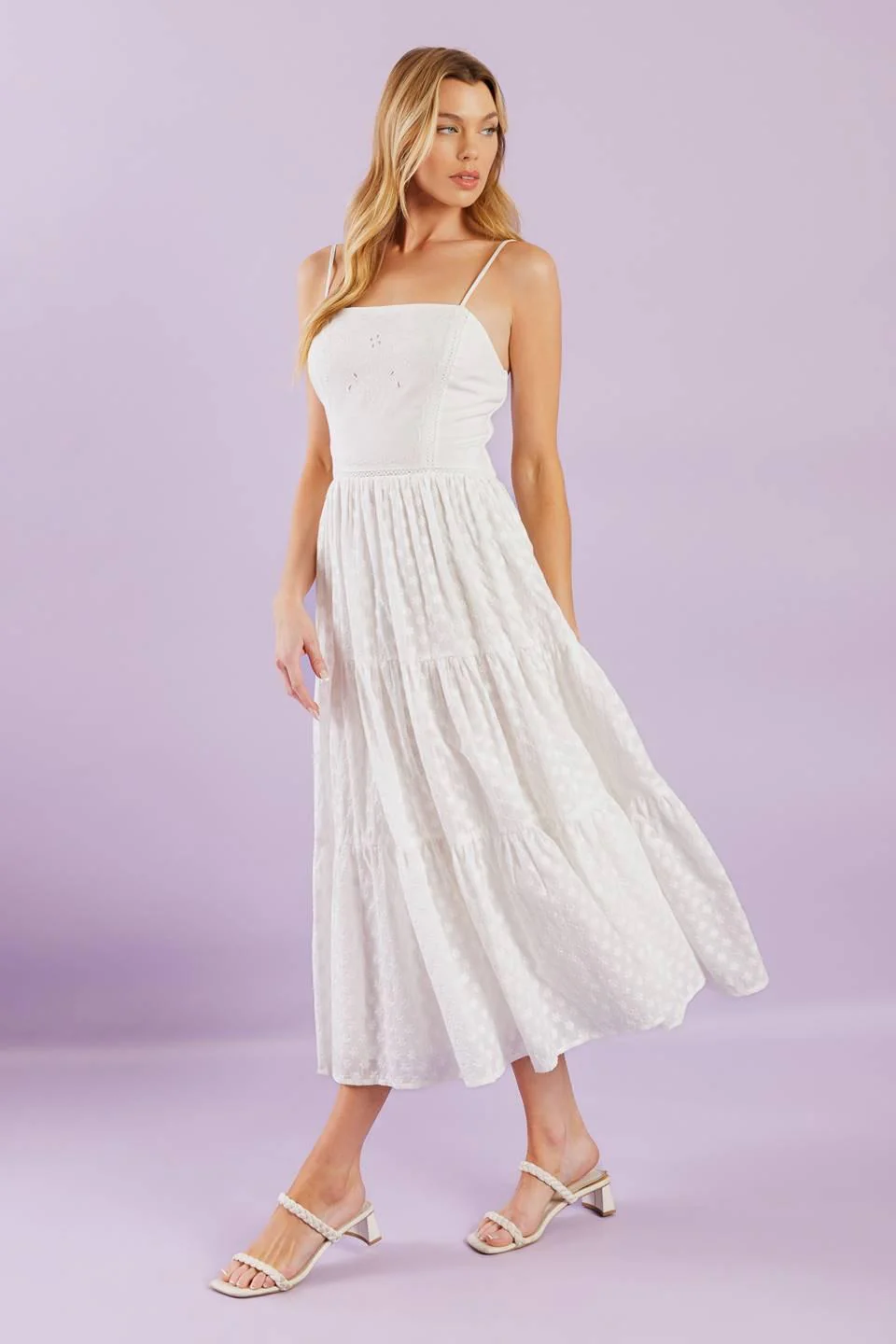 Enchanting Moments Woven Midi Dress - Image 3