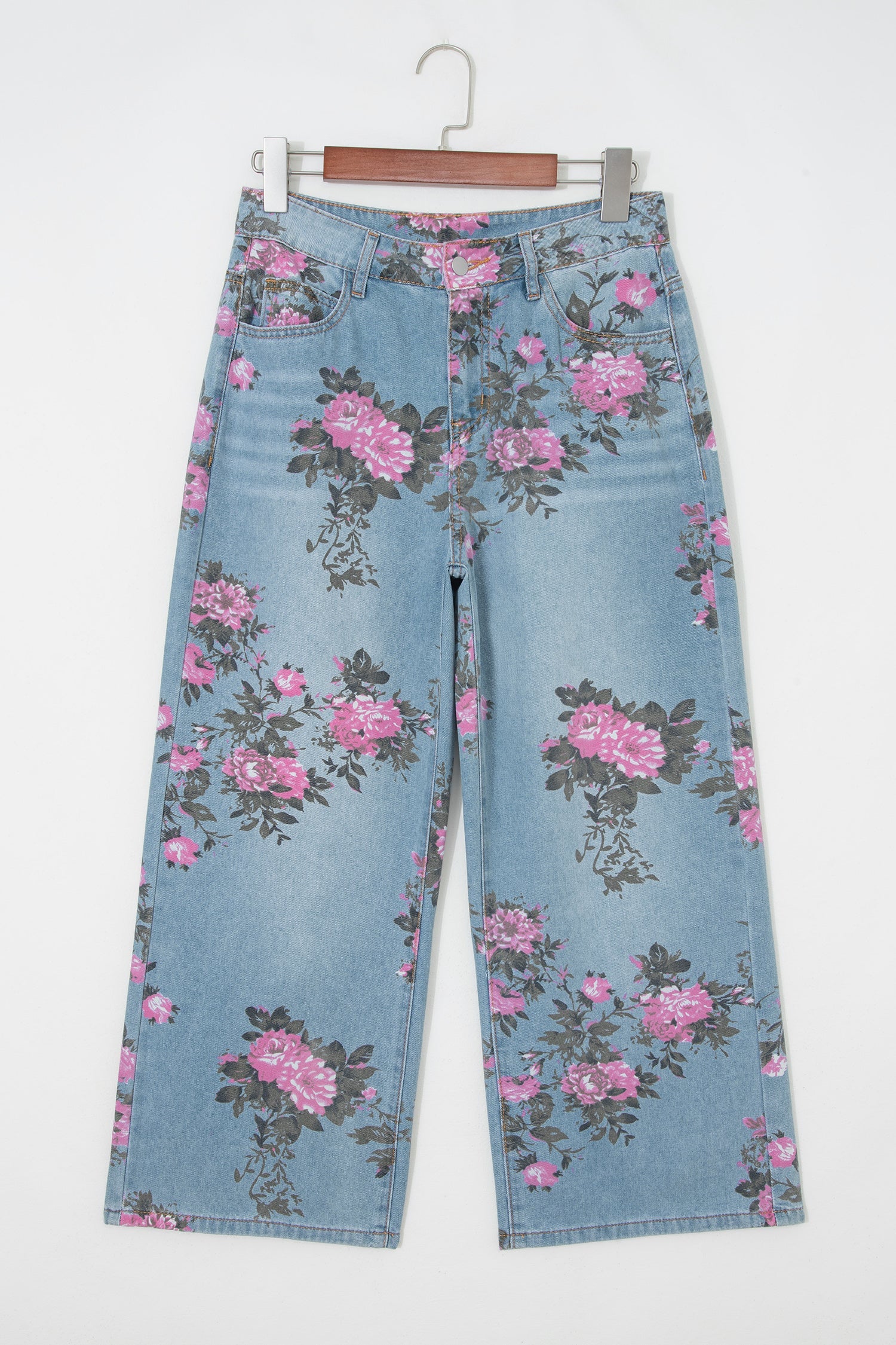 Threaded Pear Esme Floral Print Bootcut Jeans - Image 3