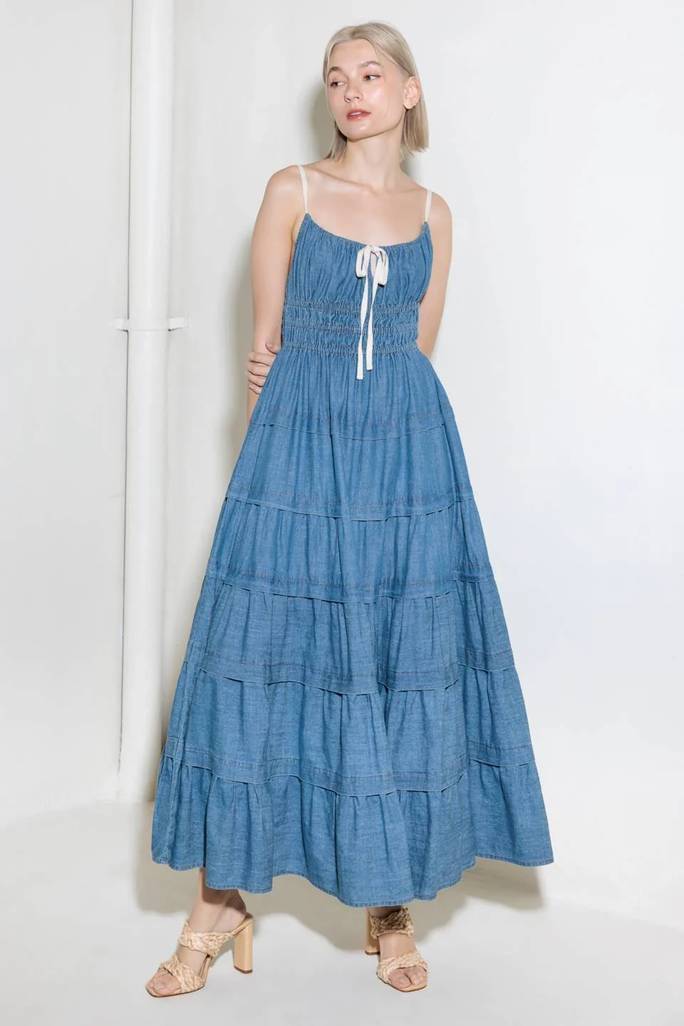 Eternal Desire Denim Midi Dress - Image 3