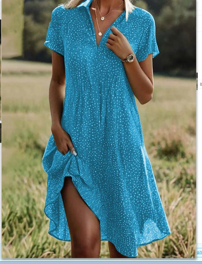 Ethnic Print Midi Dress – Scoop Neck Geometric Pattern Boho Dress - Image 23