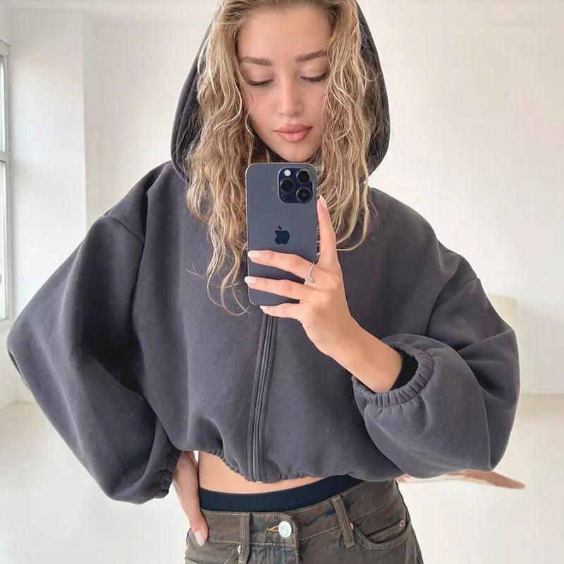 European And American Casual Women's Solid Color Hoodies - Image 5