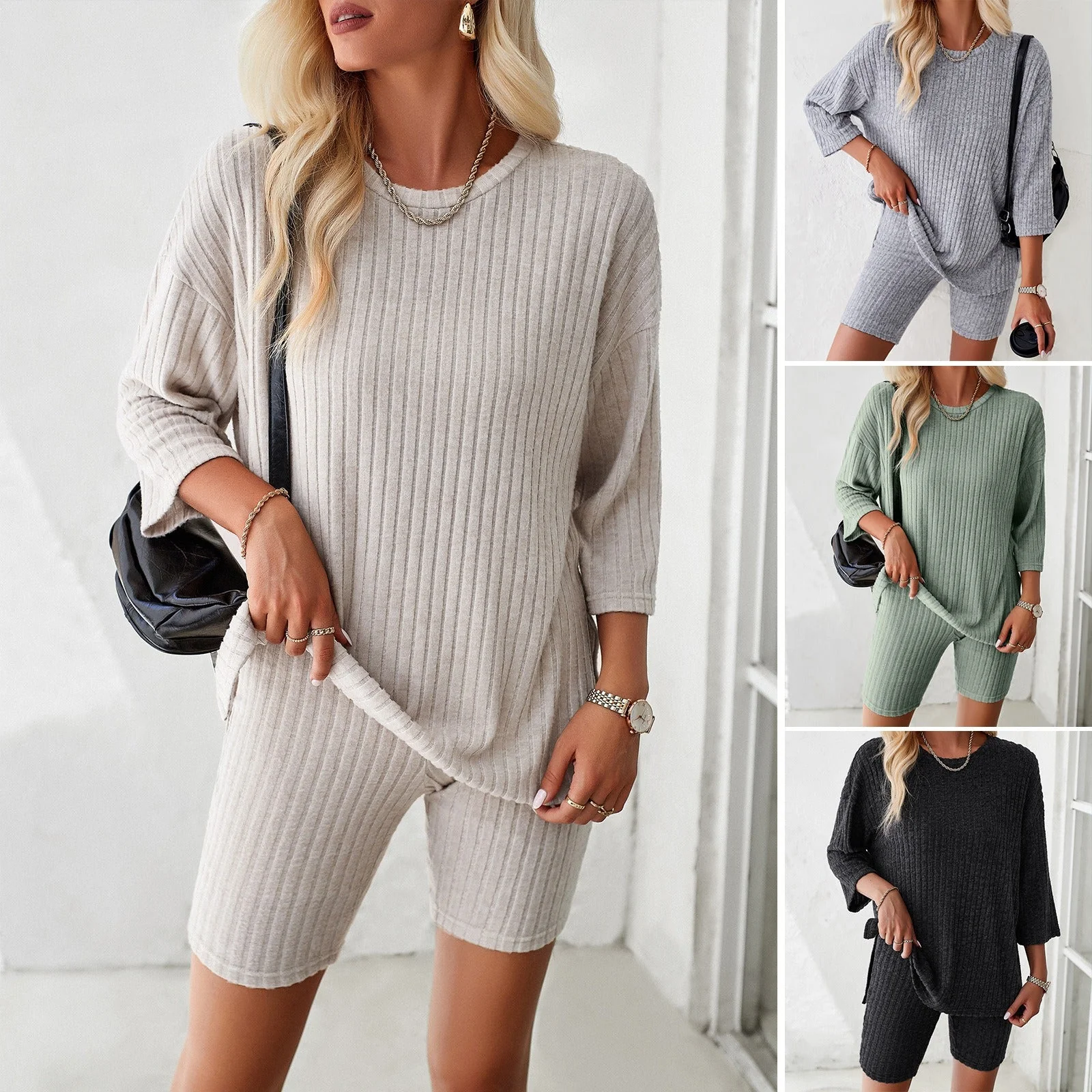 European and American Women’s Spring and Summer Elegant and Fashionable Casual Set - Image 9