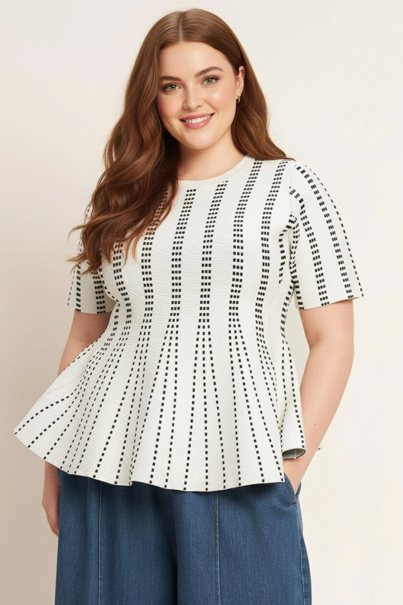 Evening Rustle Jacquard Sweater Top - Image 16