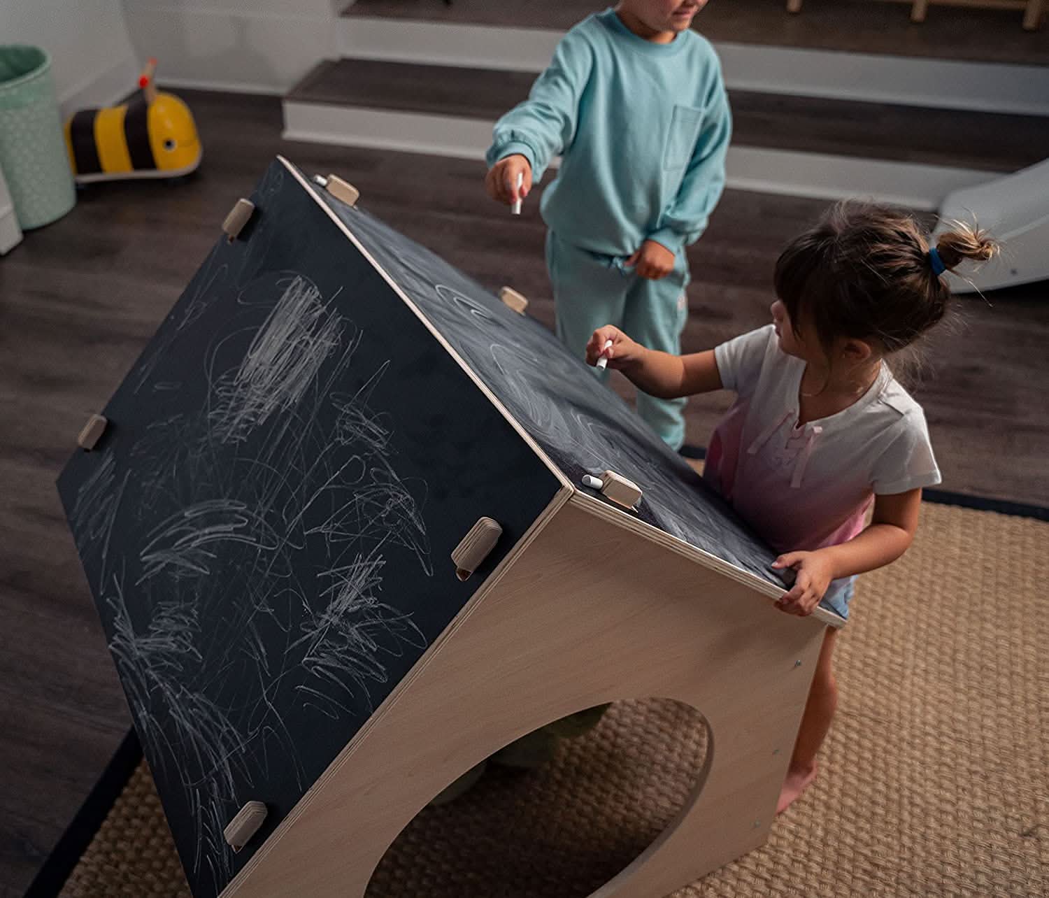 Evergreen- Children's Playhouse with Chalkboard Roof - Image 5