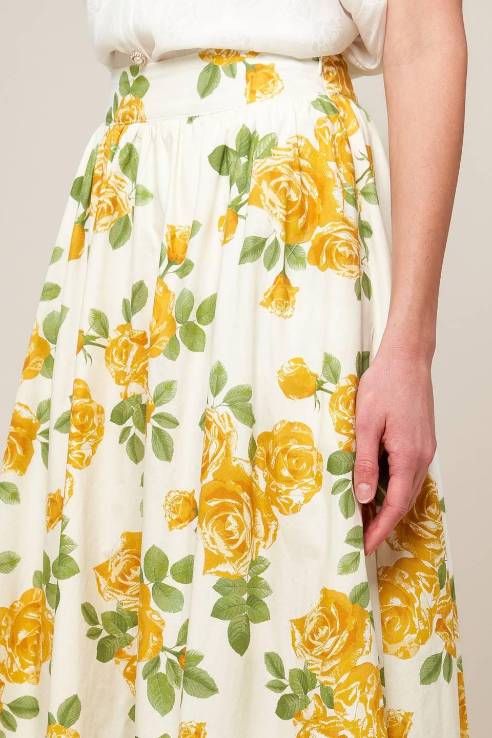 Every Sunday Cream Woven Midi Skirt - Image 5