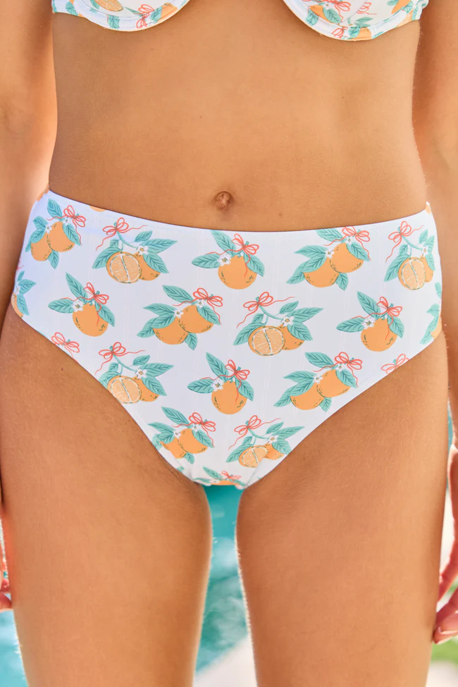 Everyday Fanta-Sea Orange Print Printed Bikini Bottom - Image 2