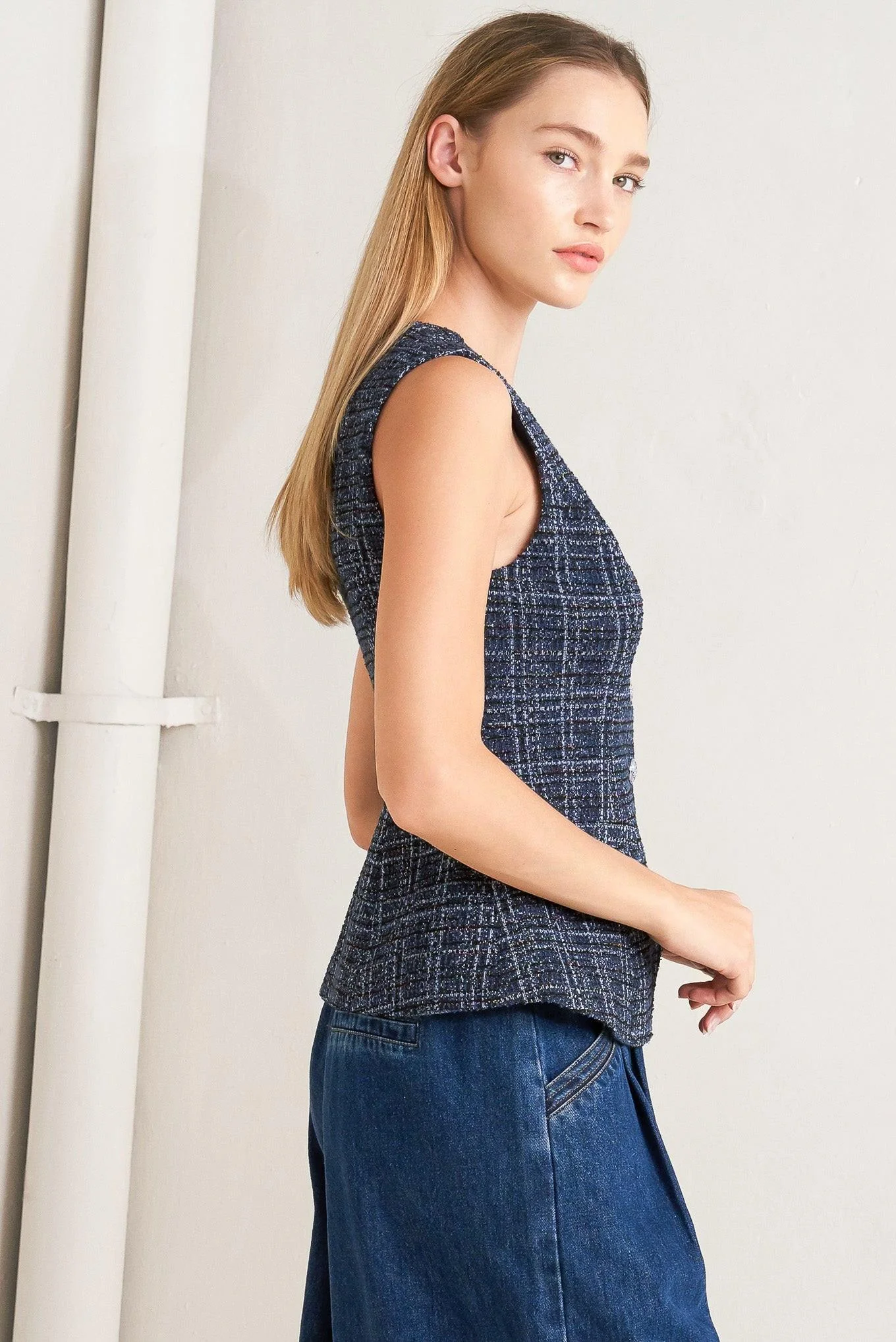Everyday Icon Tweed Vest - Image 4