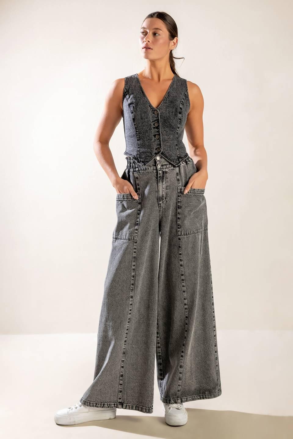 Exploring the City Denim Vest - Image 3