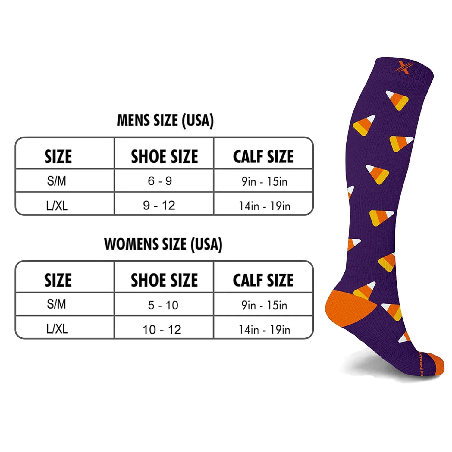 Extreme Fit 3-Pairs Halloween Themed Knee High Compression Socks - Image 2