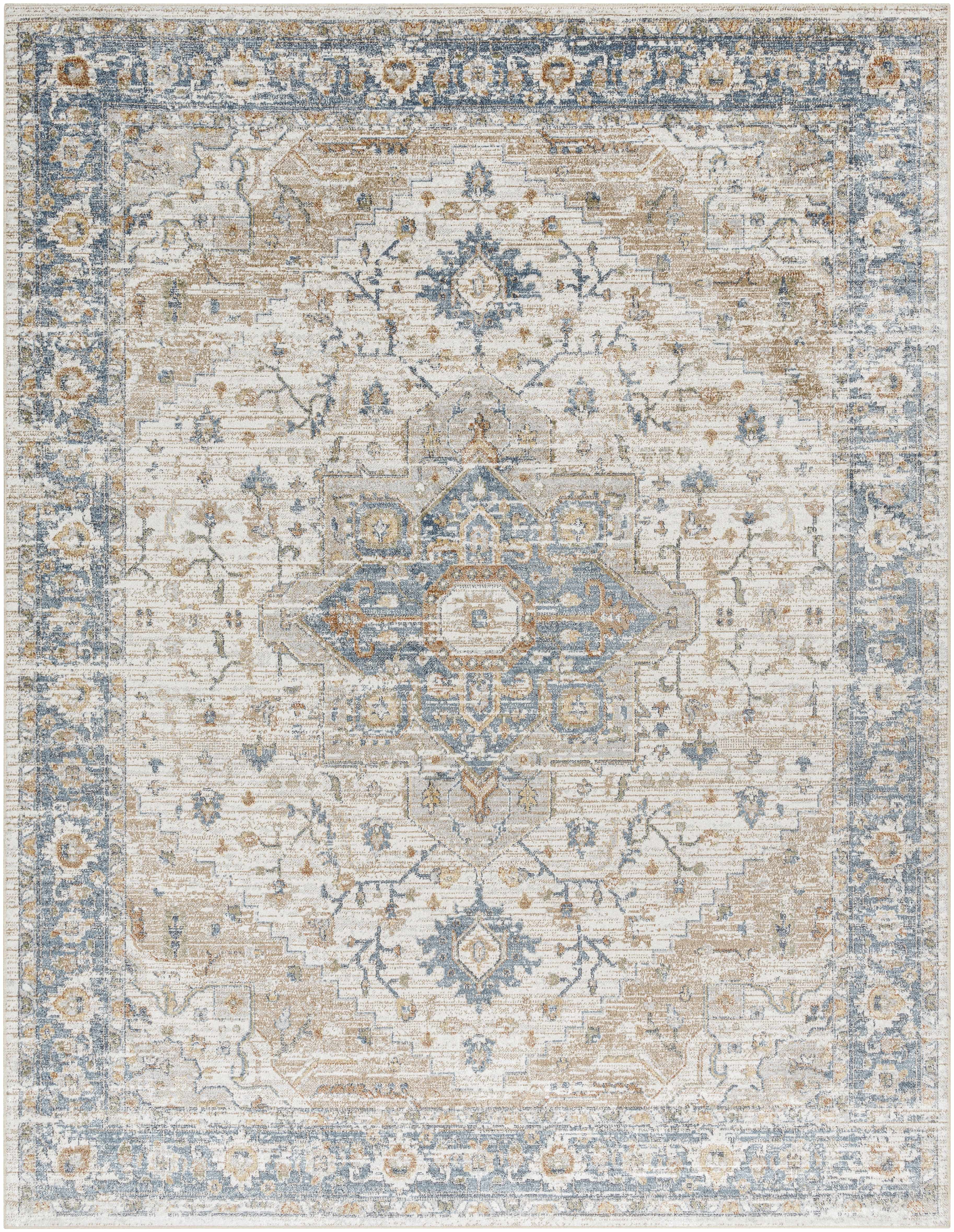 Ezri Cream Washable Area Rug - Image 21