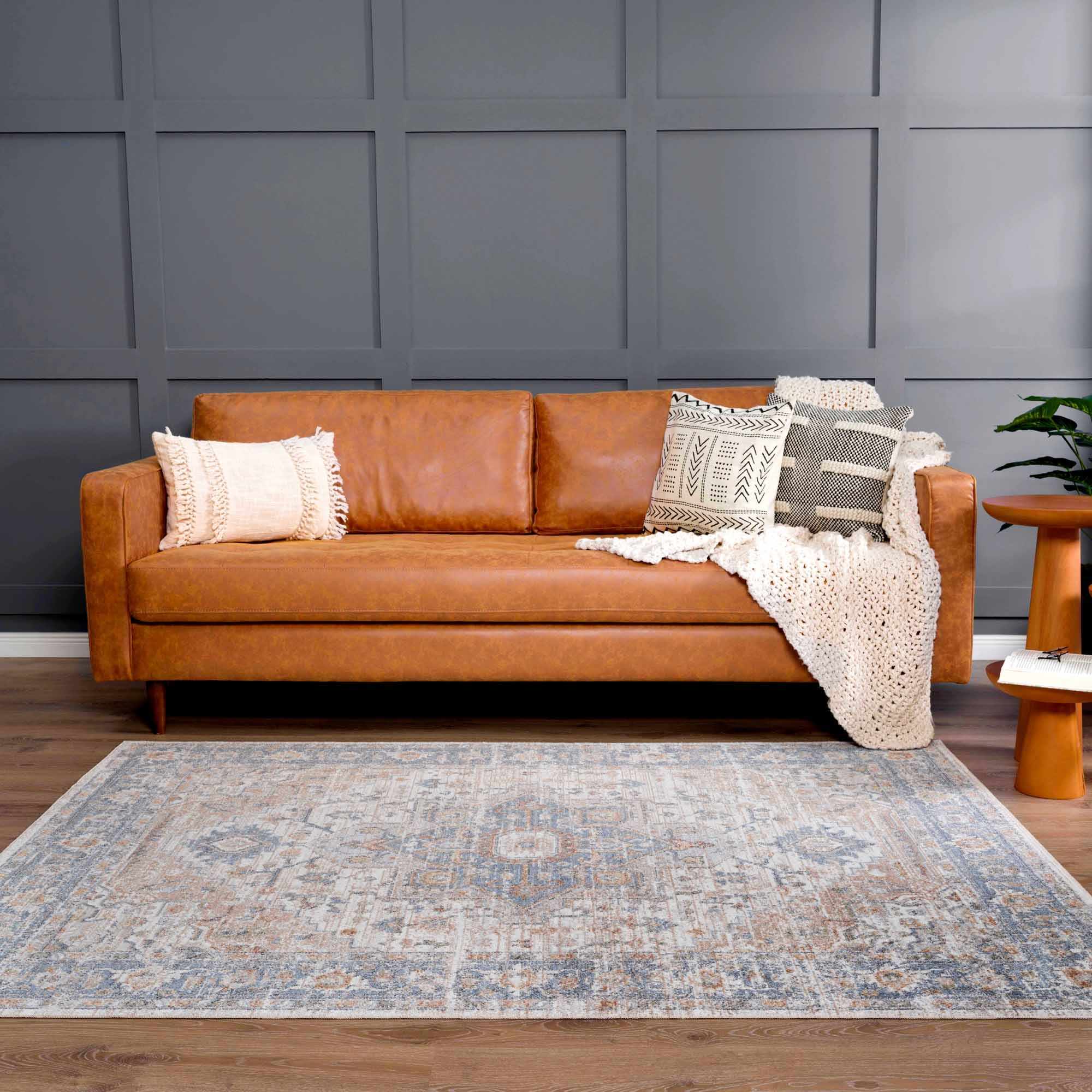 Ezri Cream Washable Area Rug - Image 4