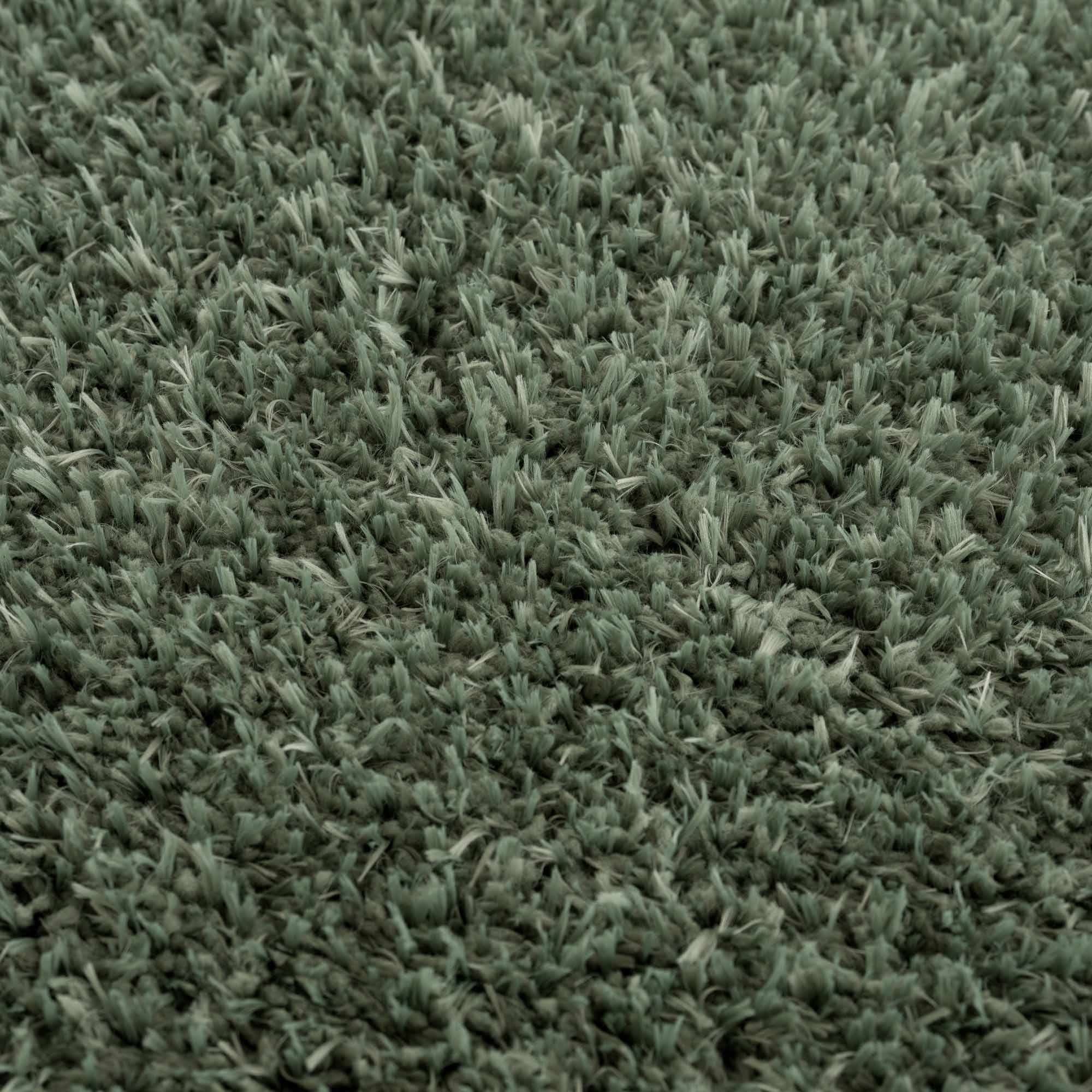 Faina Solid Green Shag Washable Area Rug - Clearance - Image 15