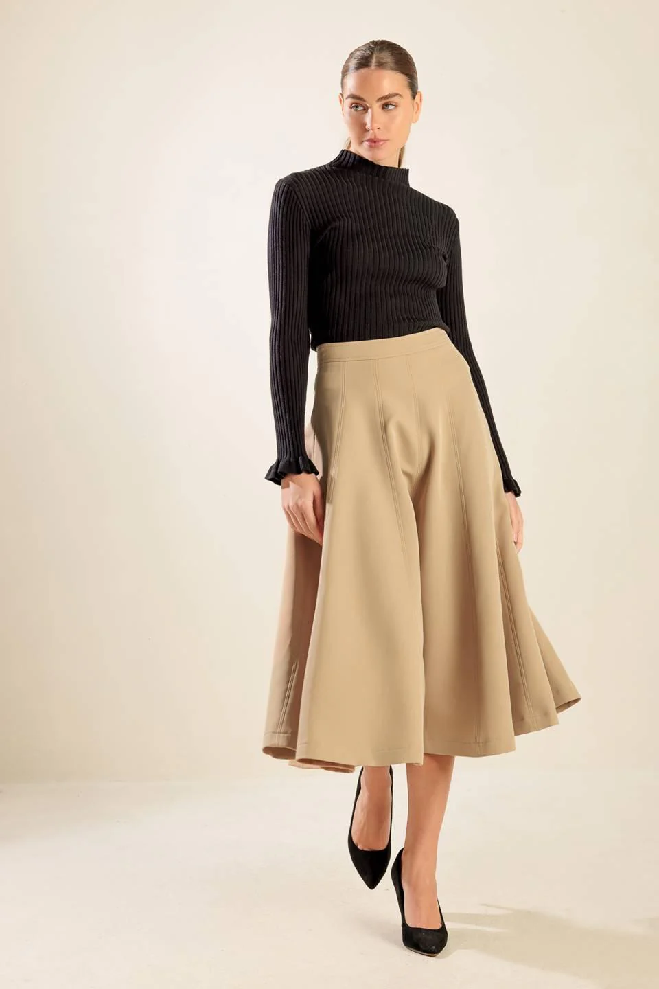 Falling Into Bliss Woven Midi Skirt - Image 8