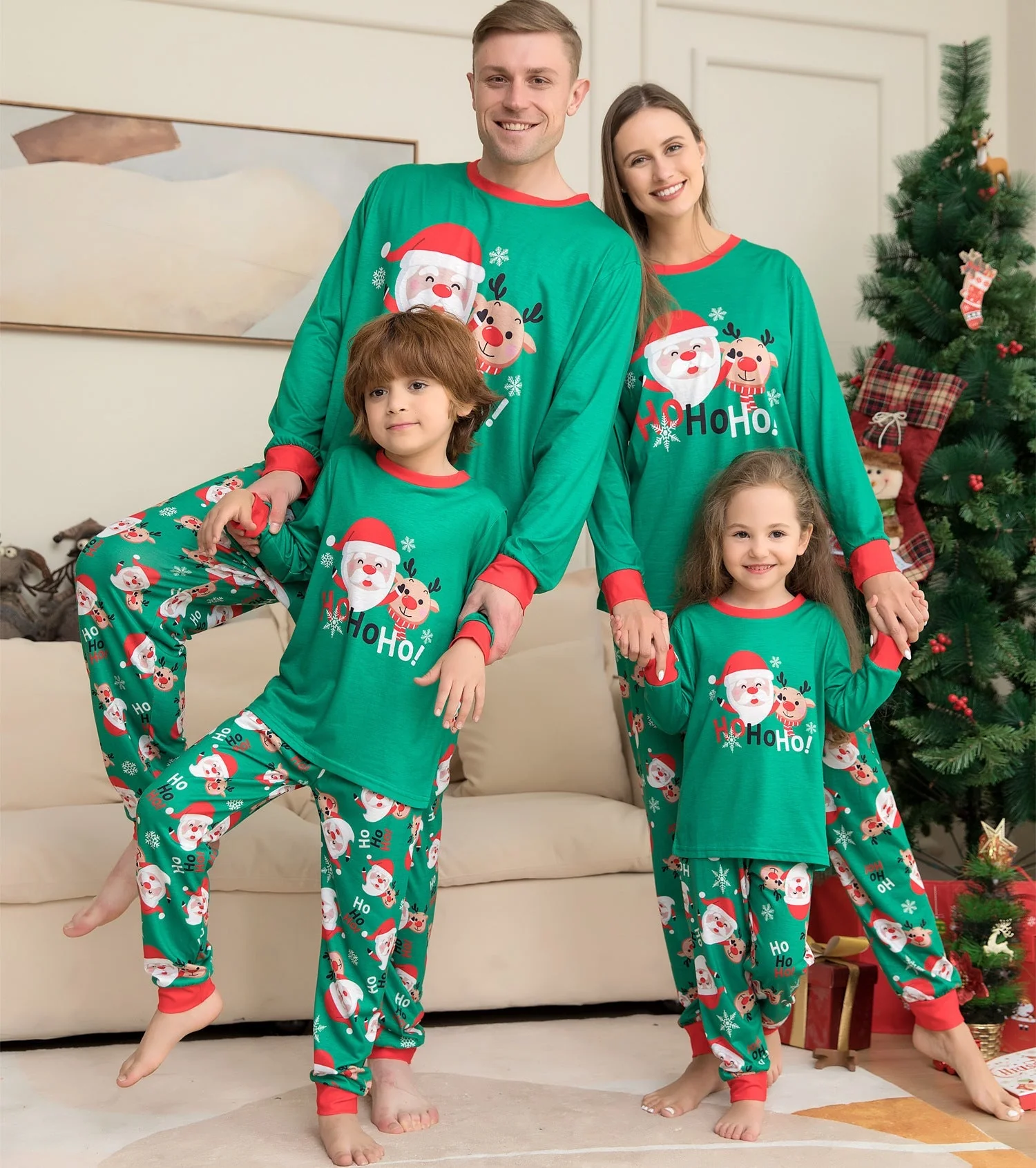 Family Matching Christmas Pajamas Santa Claus & Sleepwear for Family