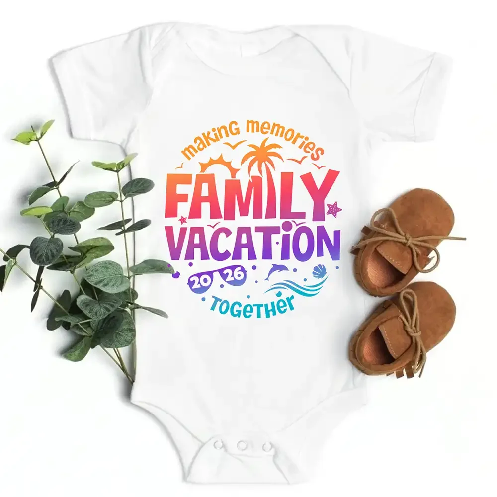 Family Vacation 2026 Shirts – Matching Outfits for Making Memories Together Baby Onesie - Image 2