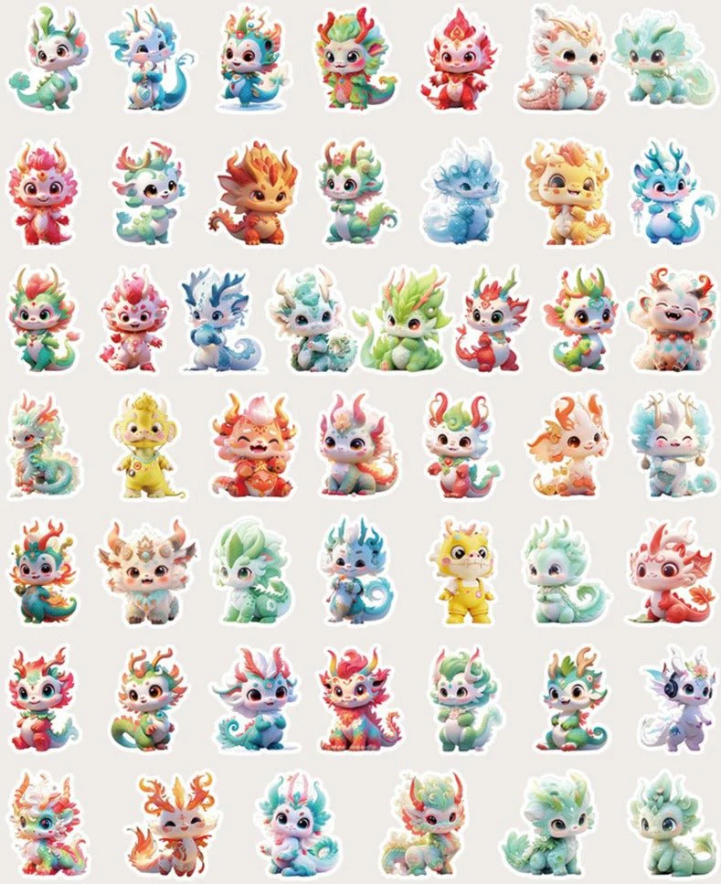 Fantasy Dragon Sticker Pack – 60 Waterproof Mythical Designs - Image 5