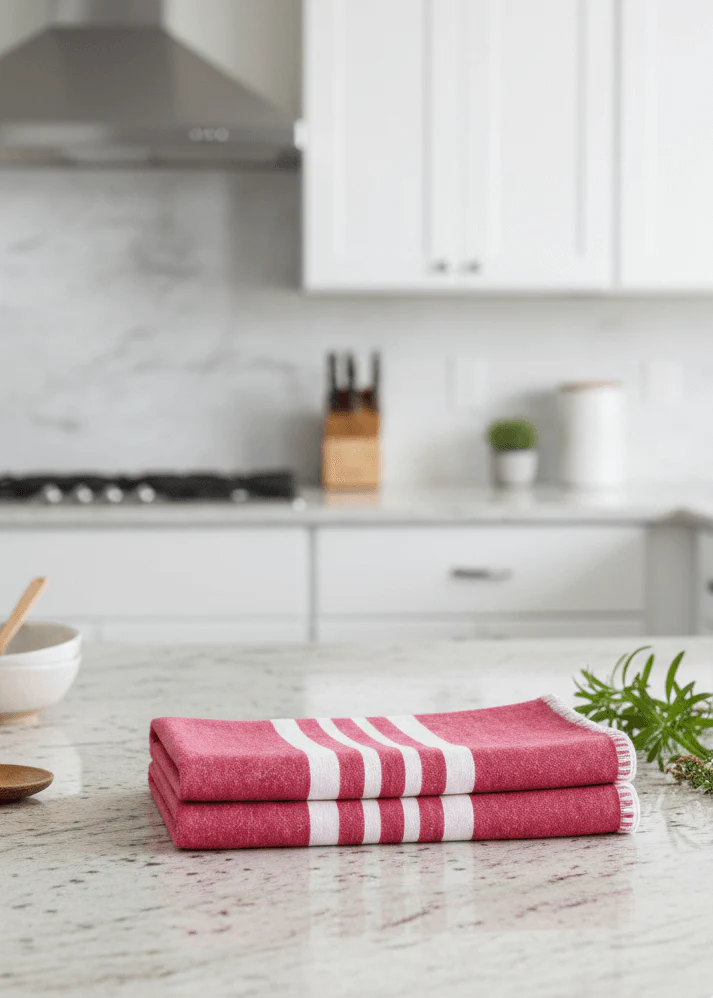 Farmhouse Hand Towel , Without Fringes ( Set of 2 )