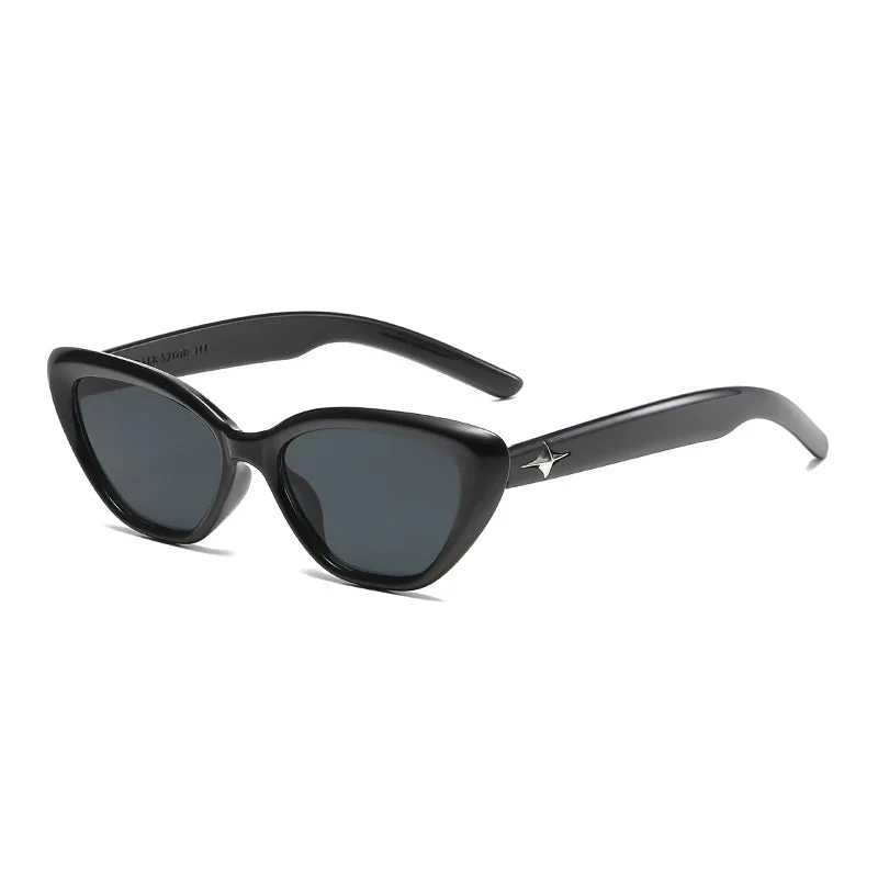 Fashion Cat Eye Sunglasses Women Men Classic Rice Nail Design - Image 2