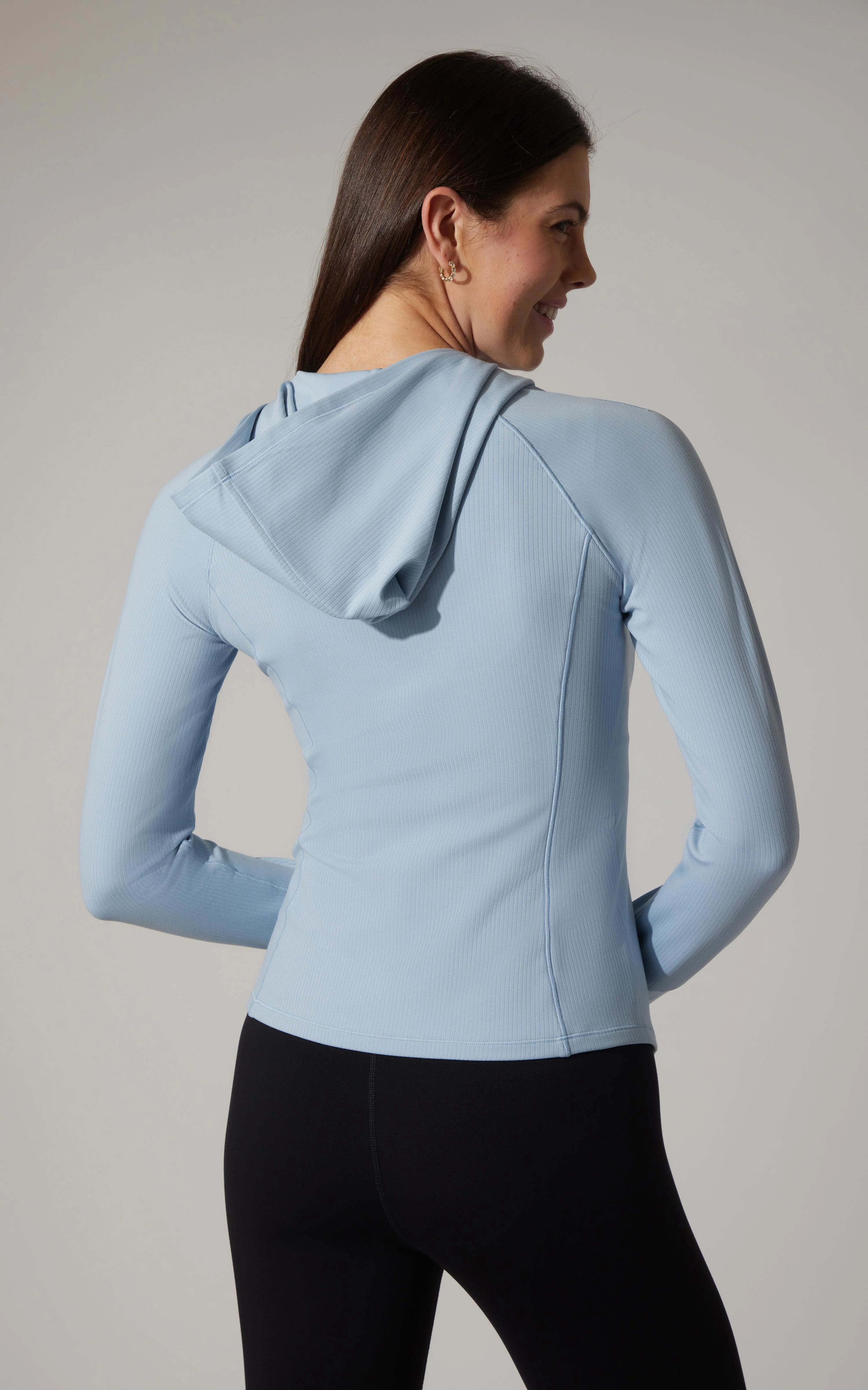 Felix Lux Ribbed Full Zip Hoodie Jacket - Image 3