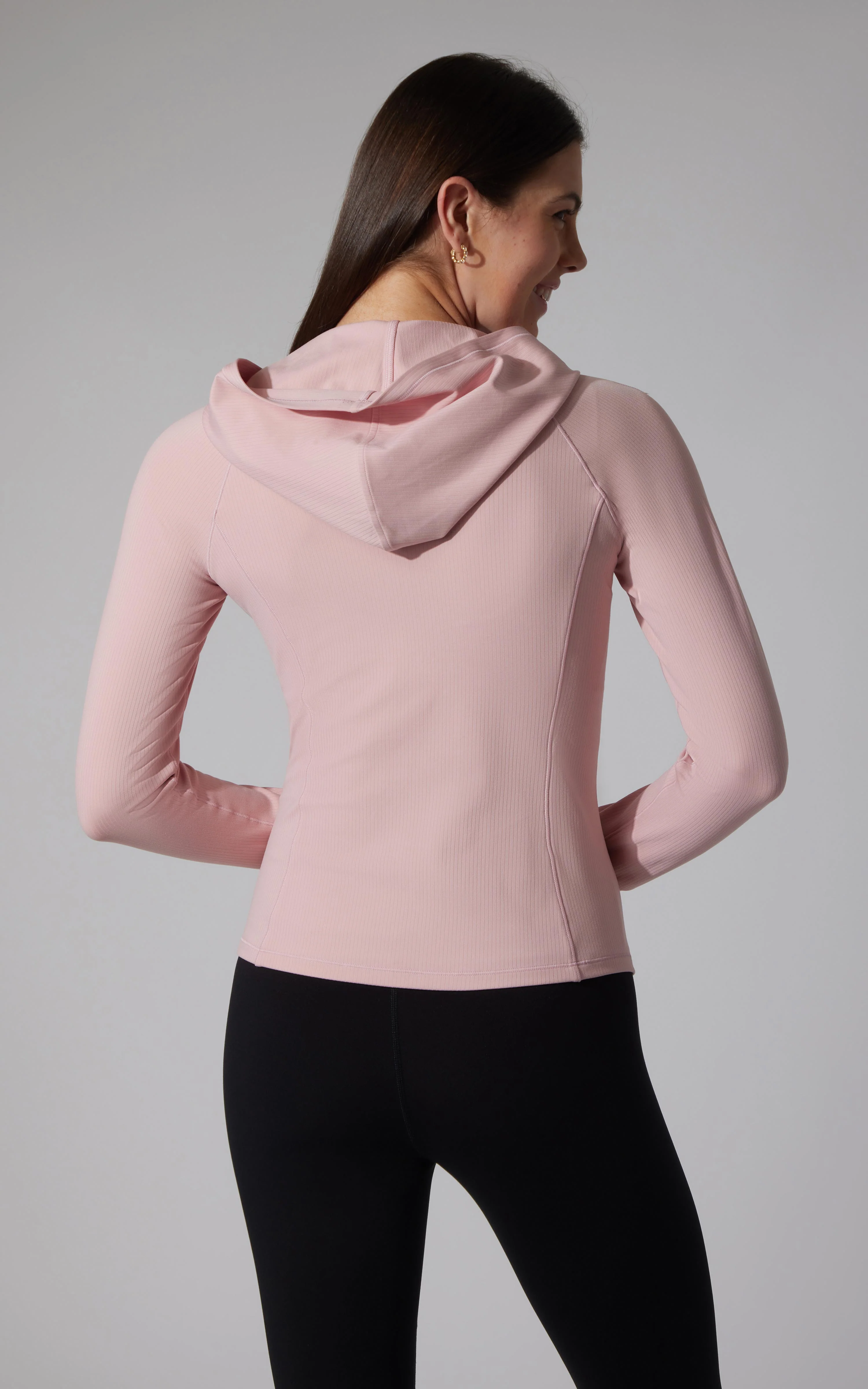 Felix Lux Ribbed Full Zip Hoodie Jacket - Our Petal Tone Story - Image 6