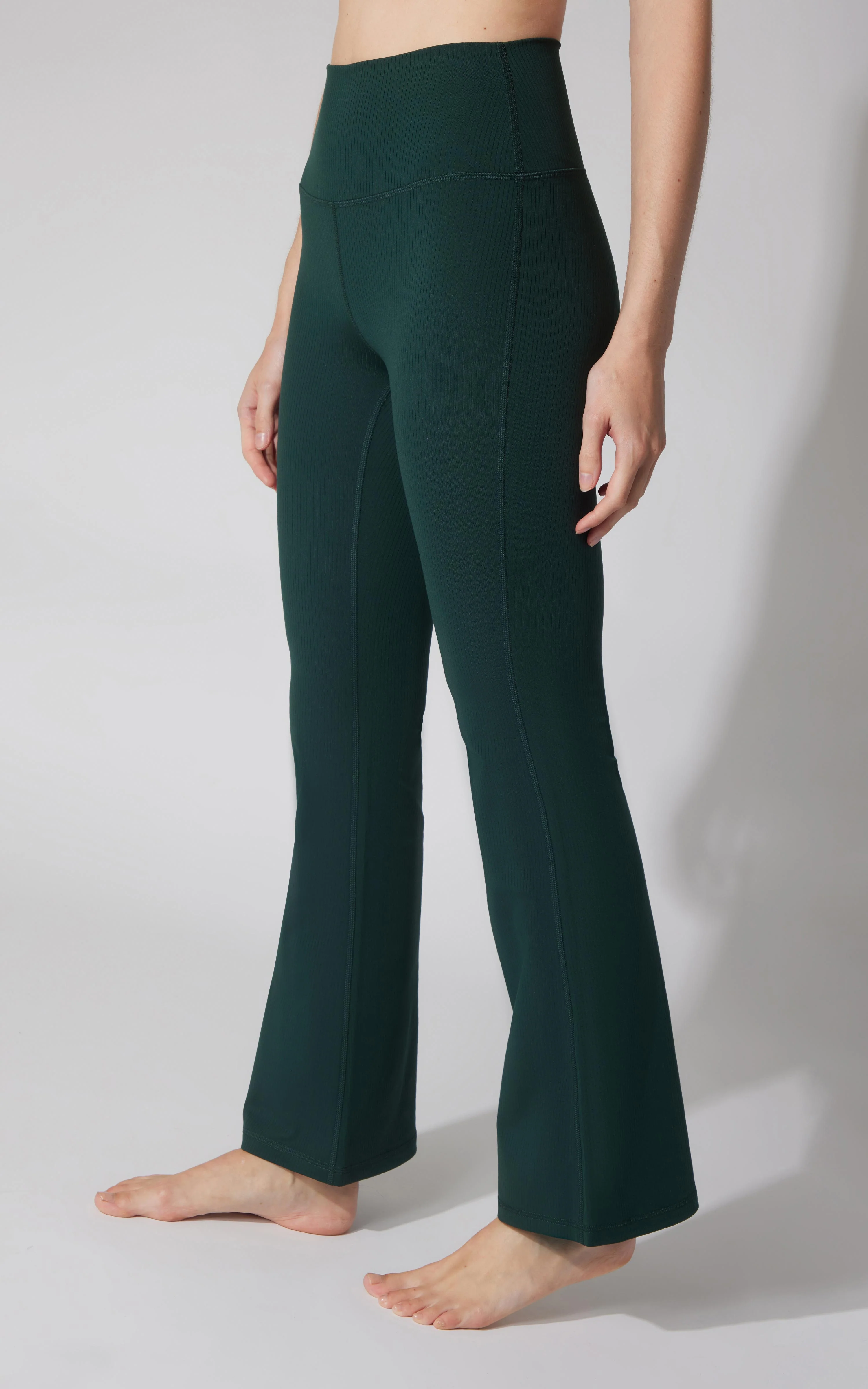 Felix Ribbed Elastic Free Waist 7/8 Flare Leg Pant - Image 3