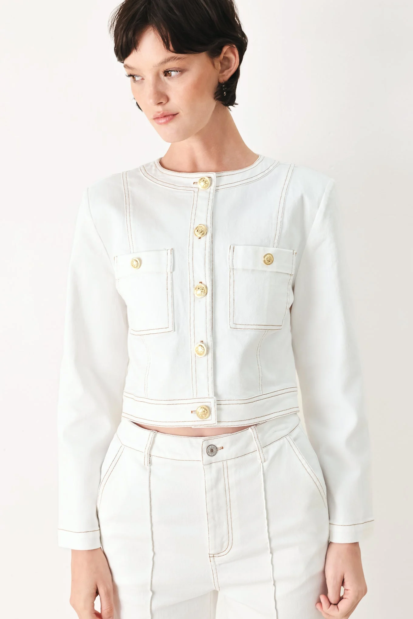 Fifth Street Woven Crop Jacket - Image 5