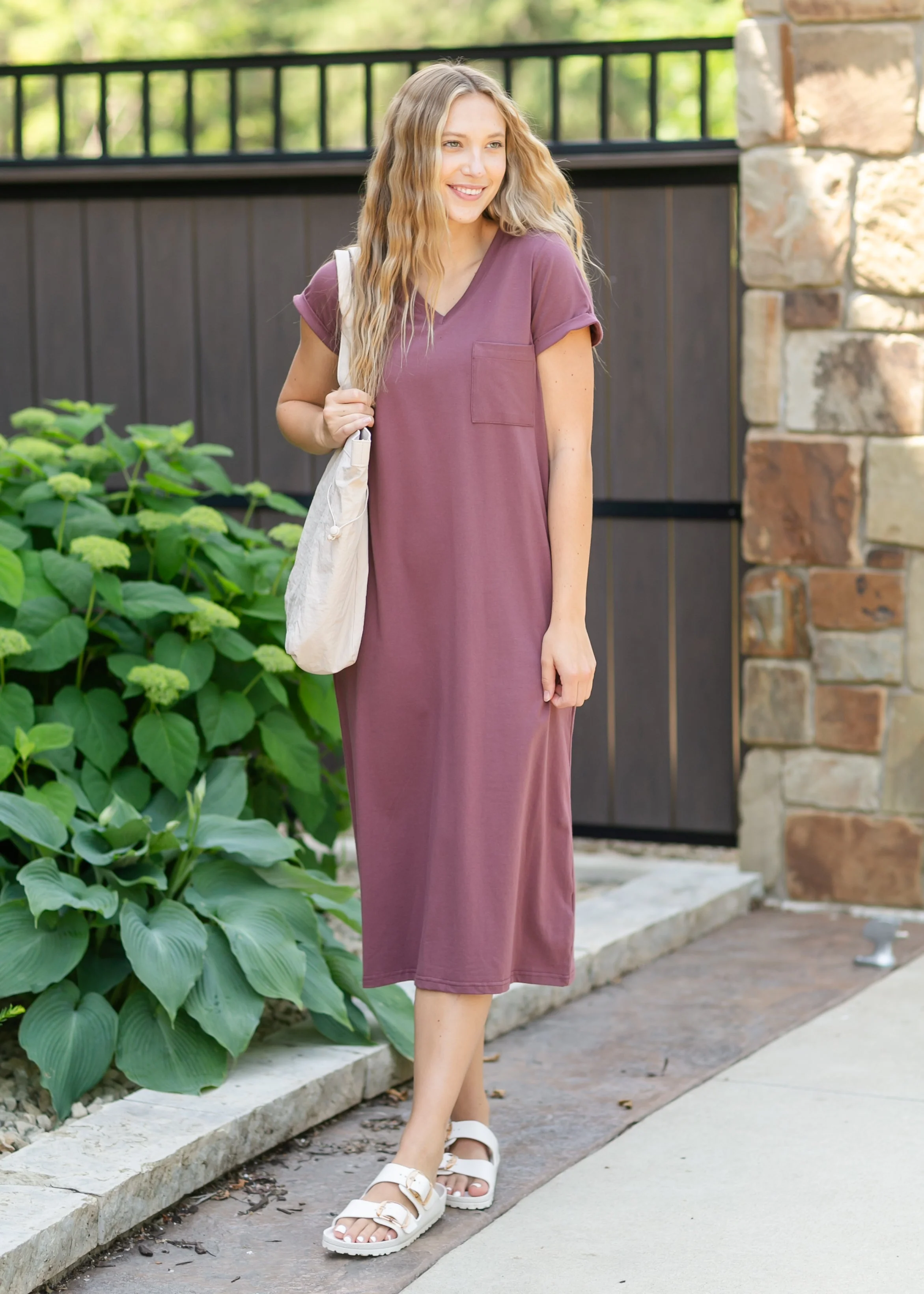 Finley V-neck T-shirt Dress - Image 2