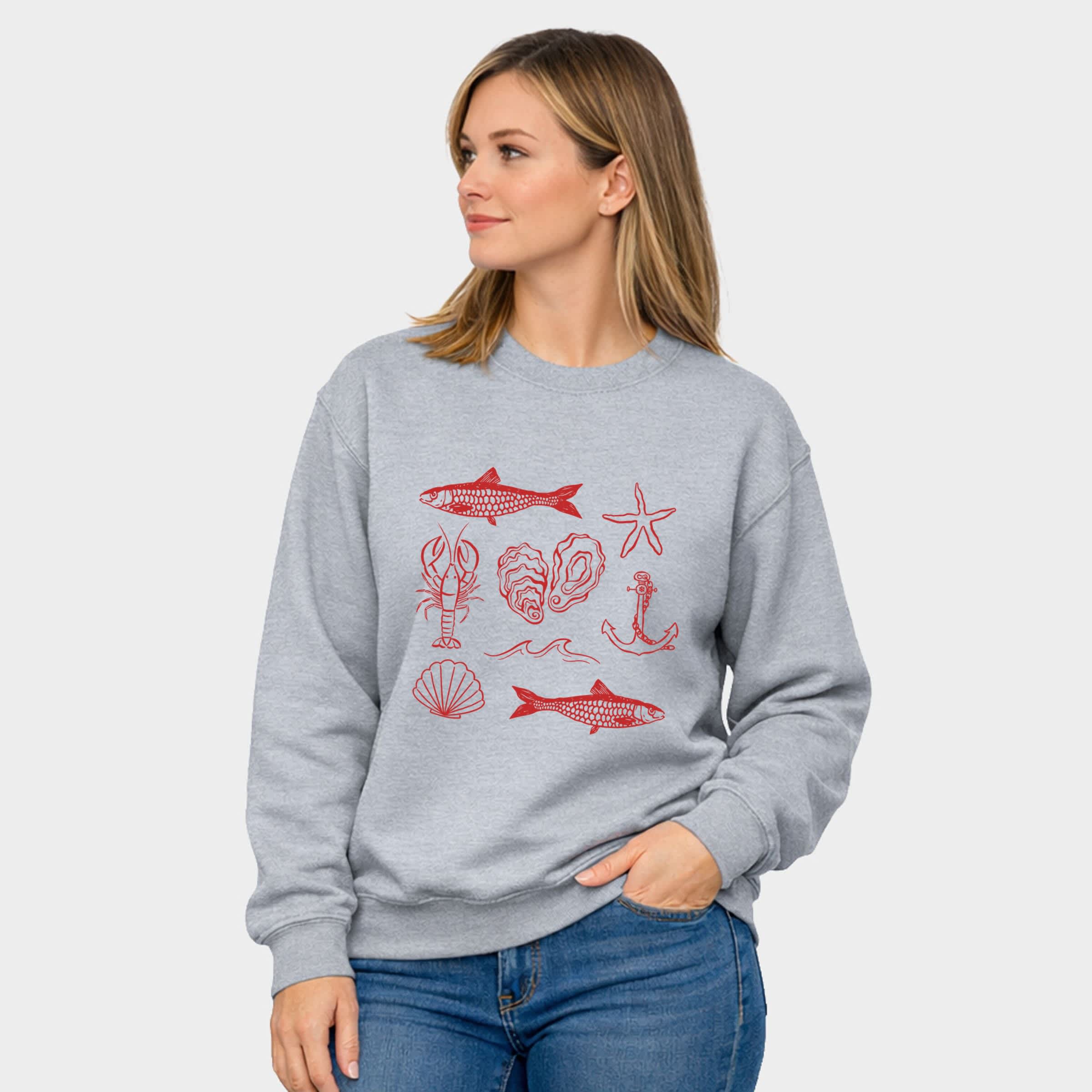 Fisherman Collage - Womens Sweatshirt Sweatshirt - Image 3