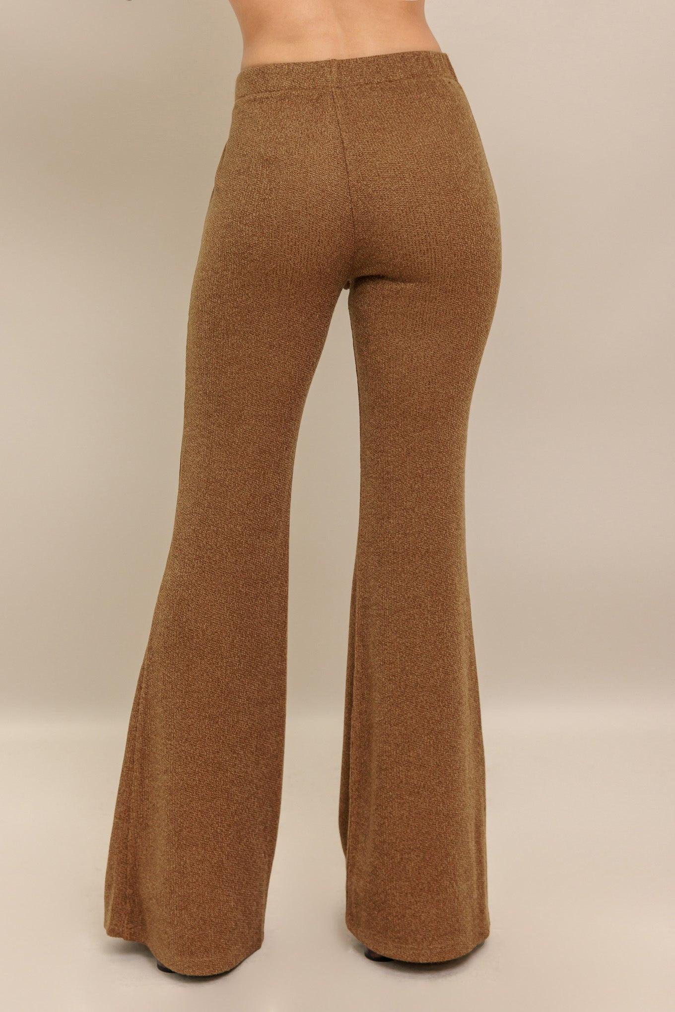 Flare Touch Solid Knit Pants - Image 4