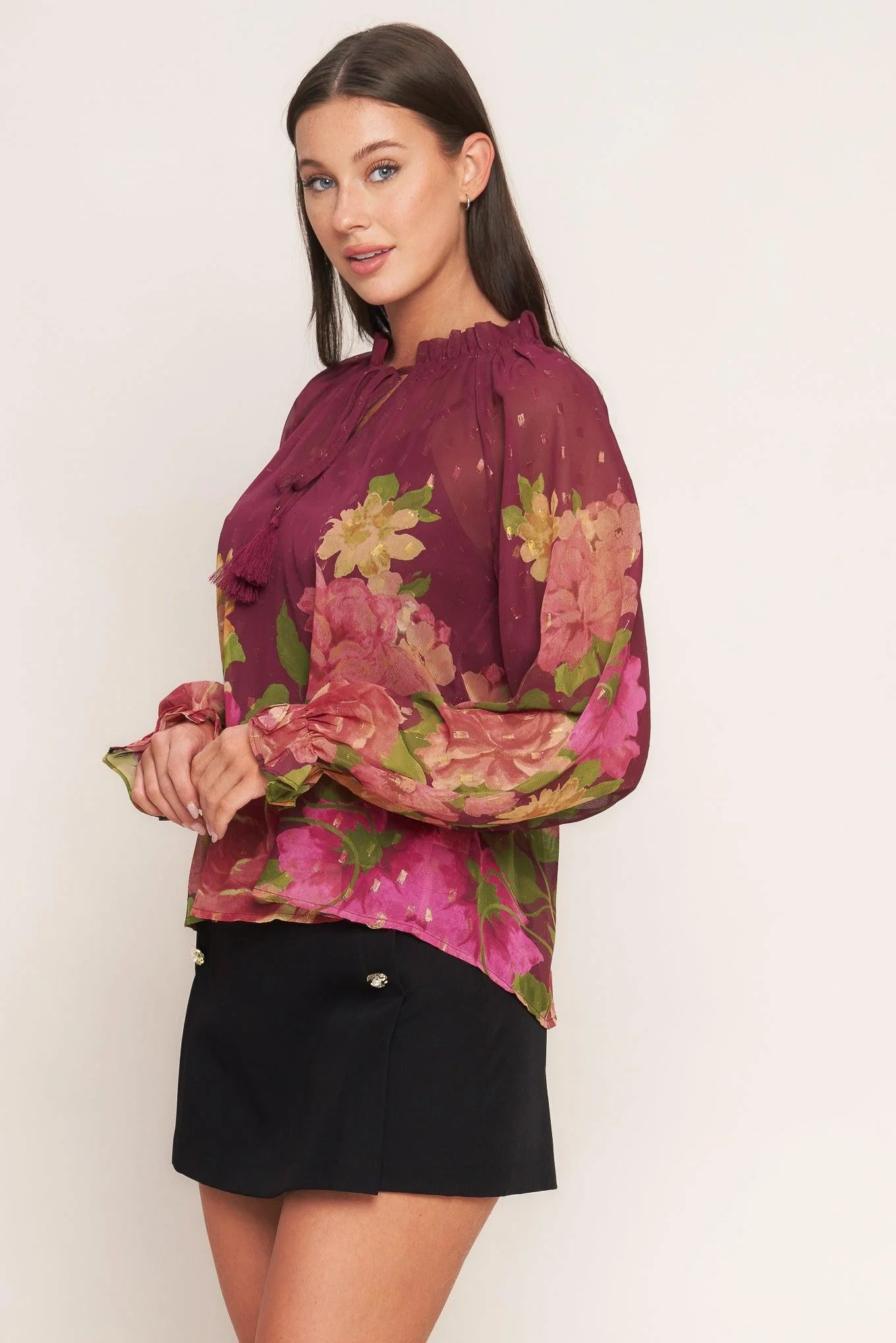 Flora Romantica Woven Top - Image 4