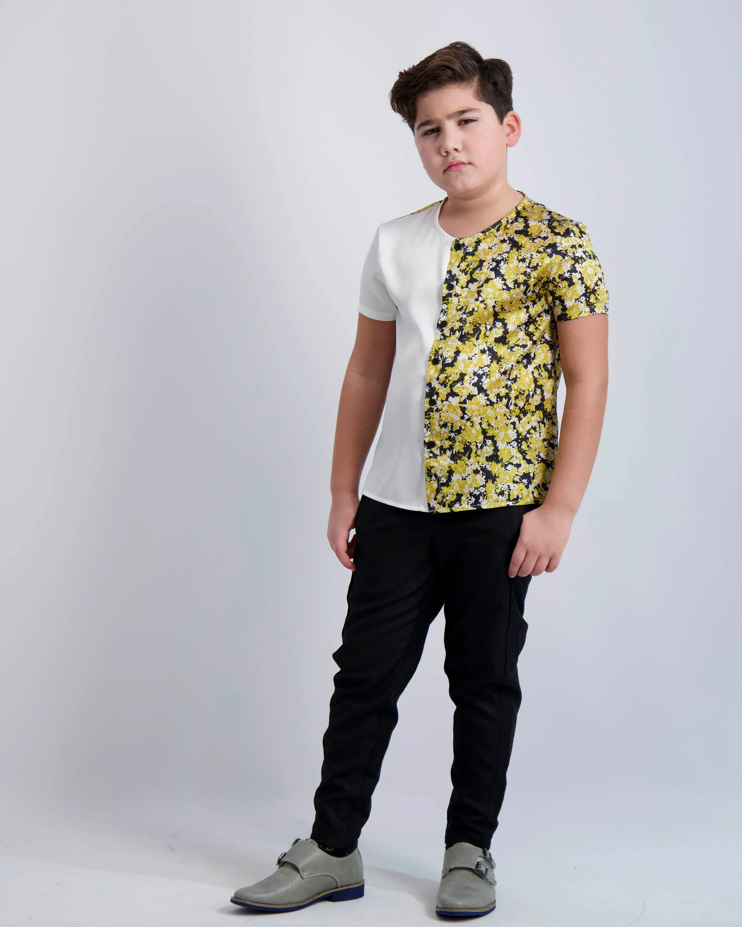 Floral Half Print Shirt - Image 6