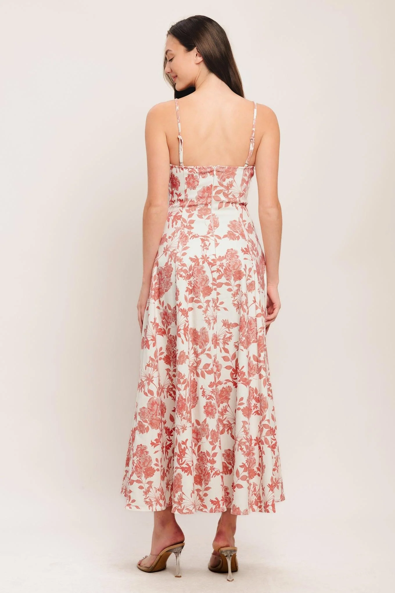 Floral Haze Woven Midi Dress - Image 6