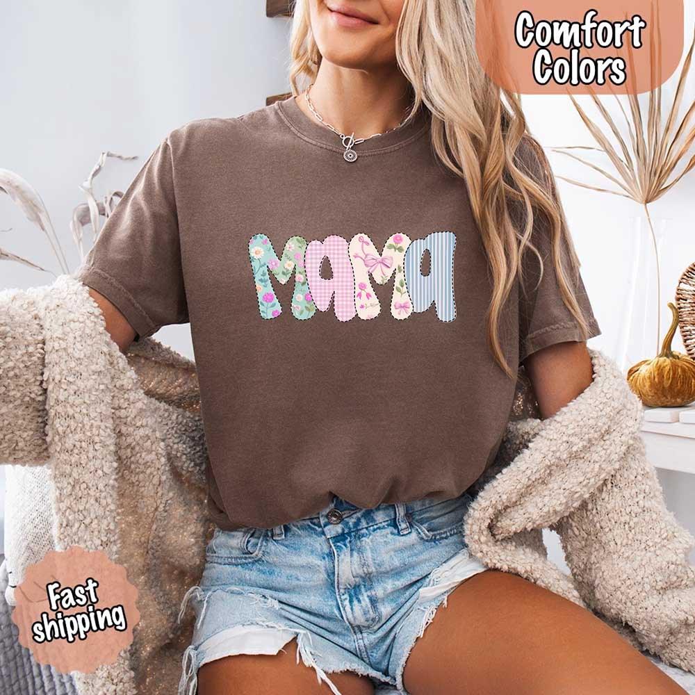 Floral Mama Comfort Colors Tee – Spring Mom Shirt or Mother’s Day Gift - Image 27