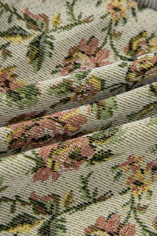 Floral Patchwork Ribbed Corduroy Shirt Jacket - Image 26