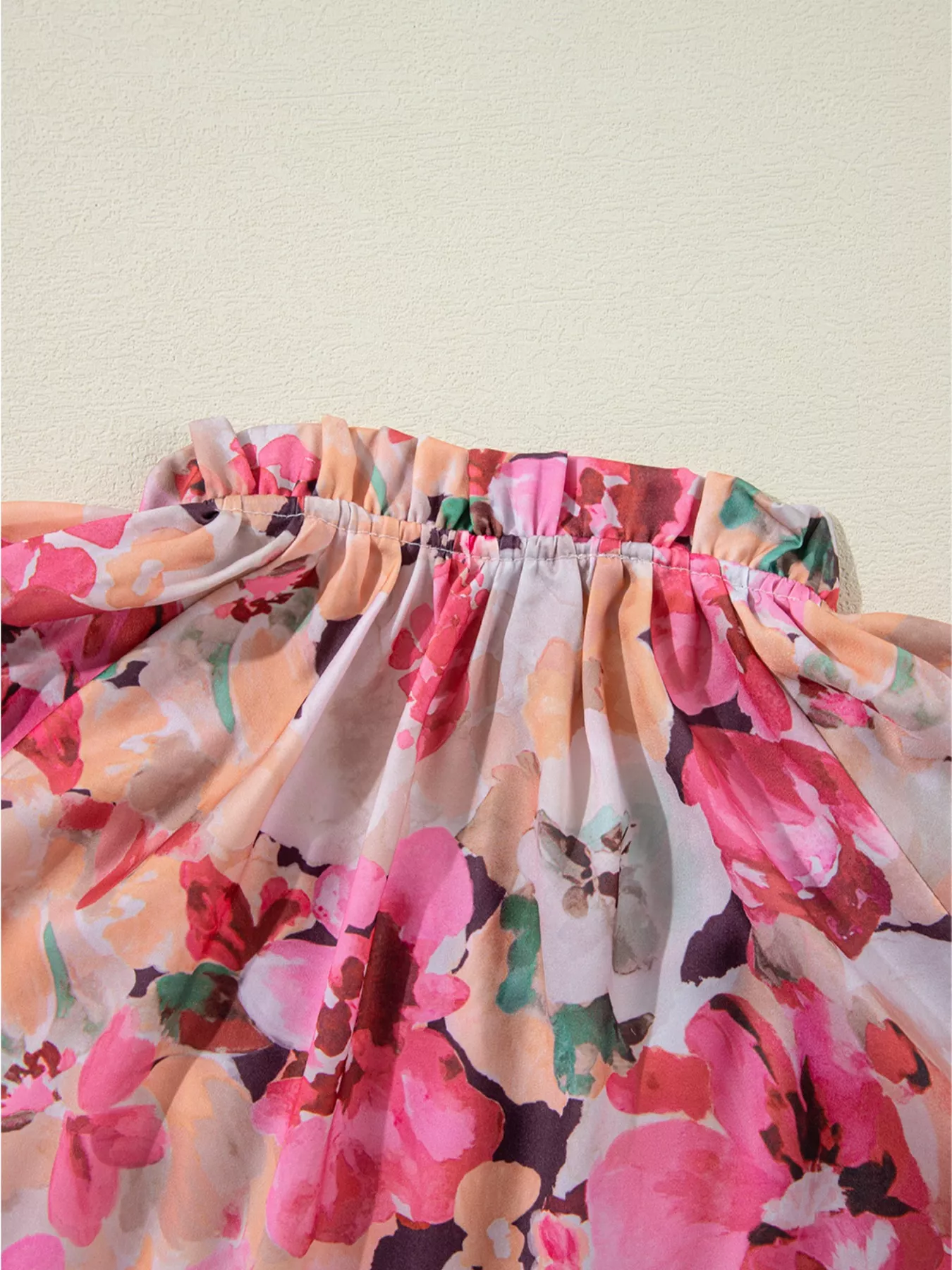 Floral Print Ruffle Trim Long Sleeve Shirt - Image 7