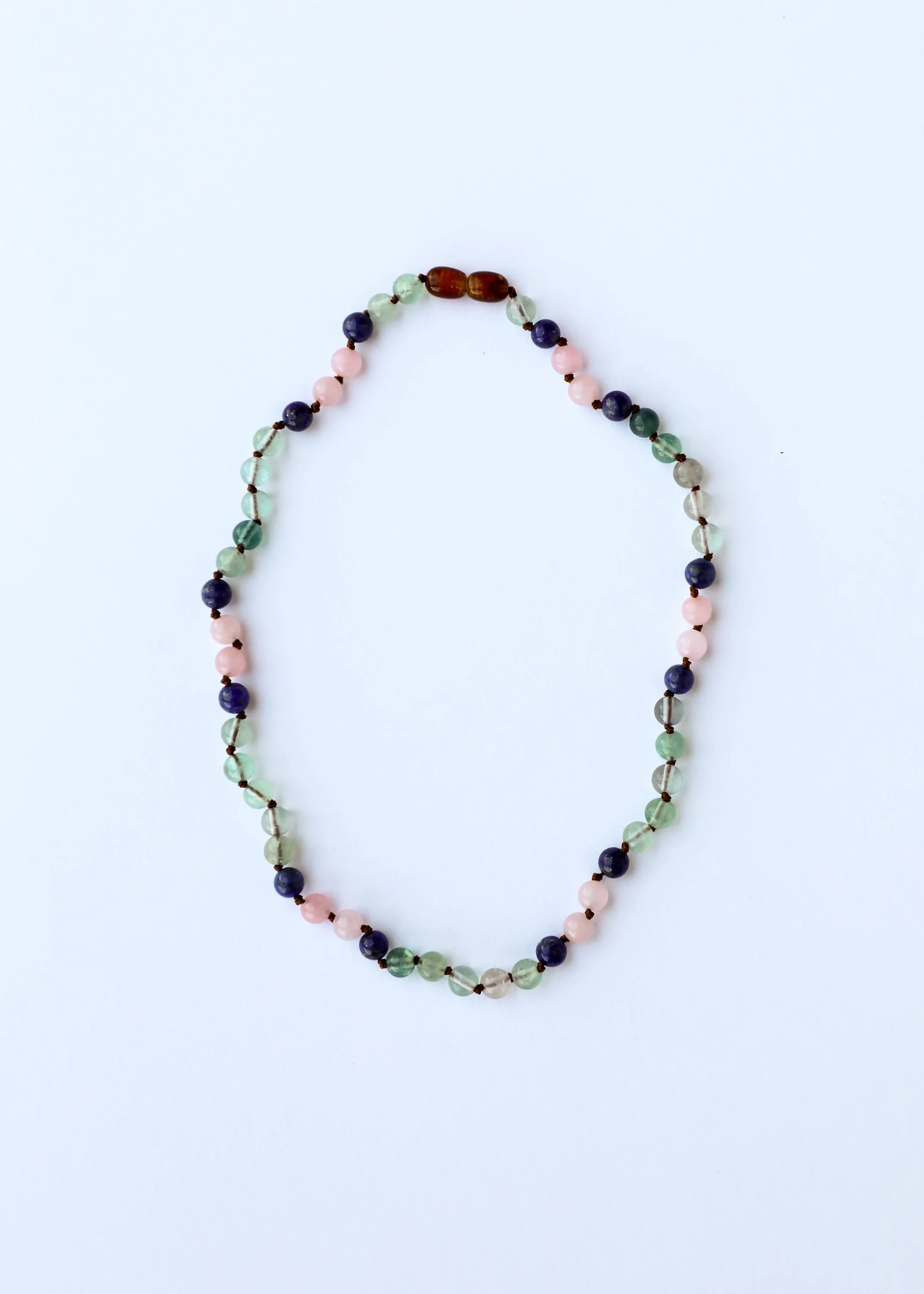 Fluorite + Lapis Lazuli + Rose Quartz || Gemstone Necklace - Image 2