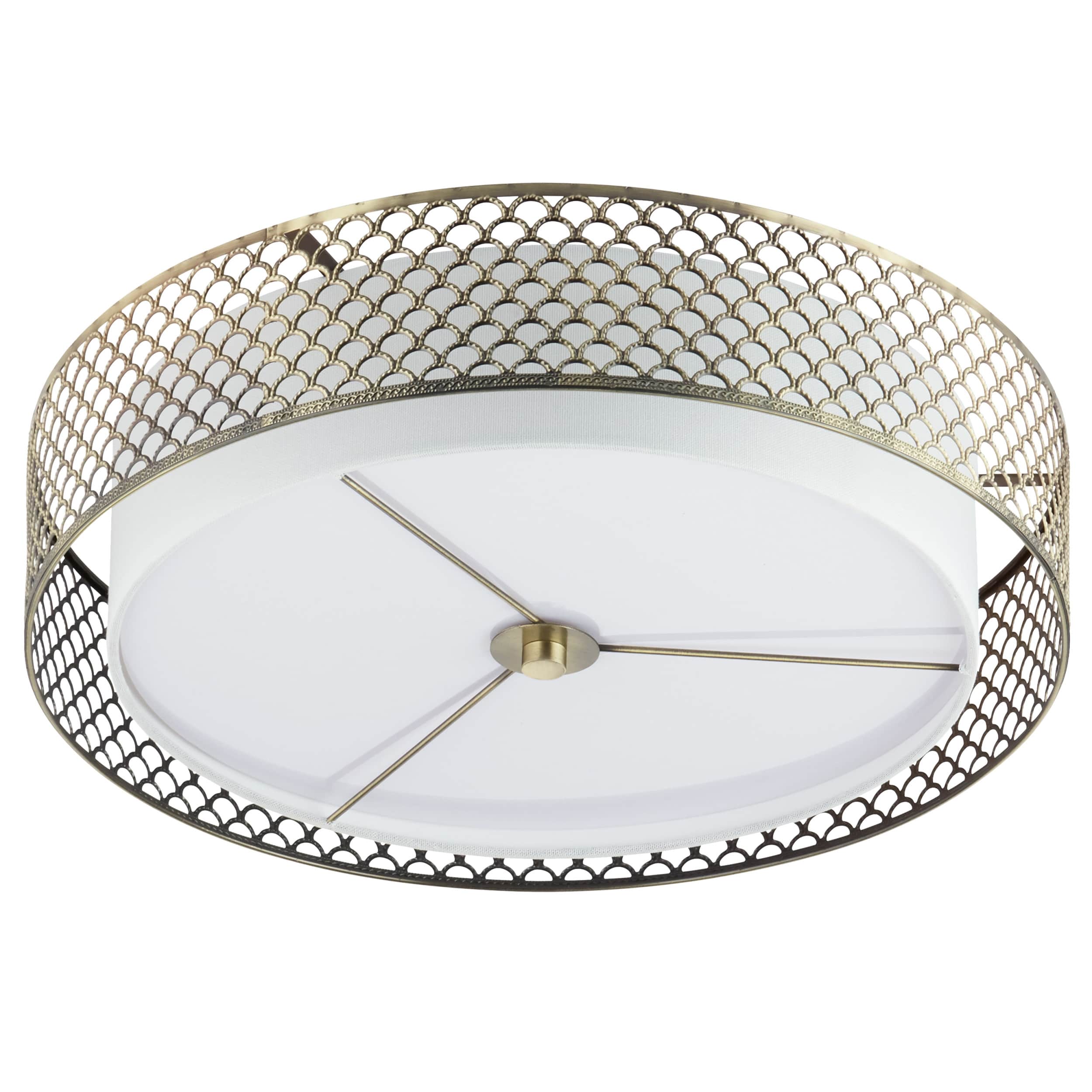 River of Goods Brushed Gold Metal Screen Ceiling Light - Image 7
